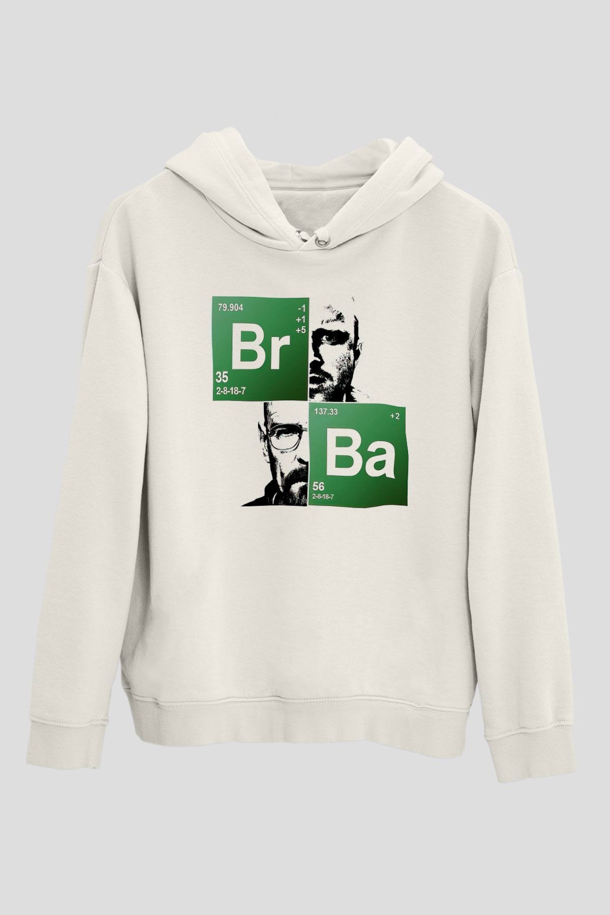 Breaking Bad Heisenberg Beyaz Unisex Kapşonlu Sweatshirt