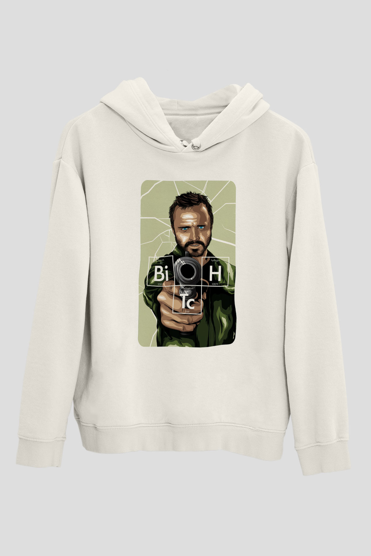 Breaking Bad Heisenberg Beyaz Unisex Kapşonlu Sweatshirt