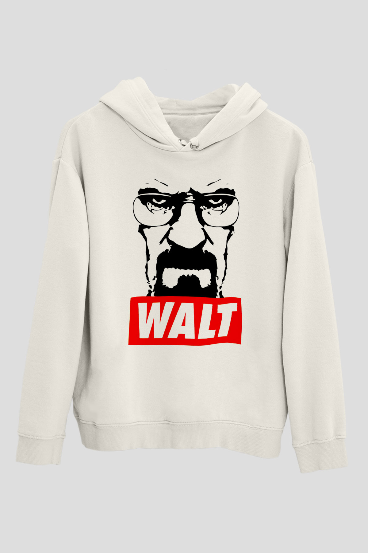 Breaking Bad Heisenberg Beyaz Unisex Kapşonlu Sweatshirt