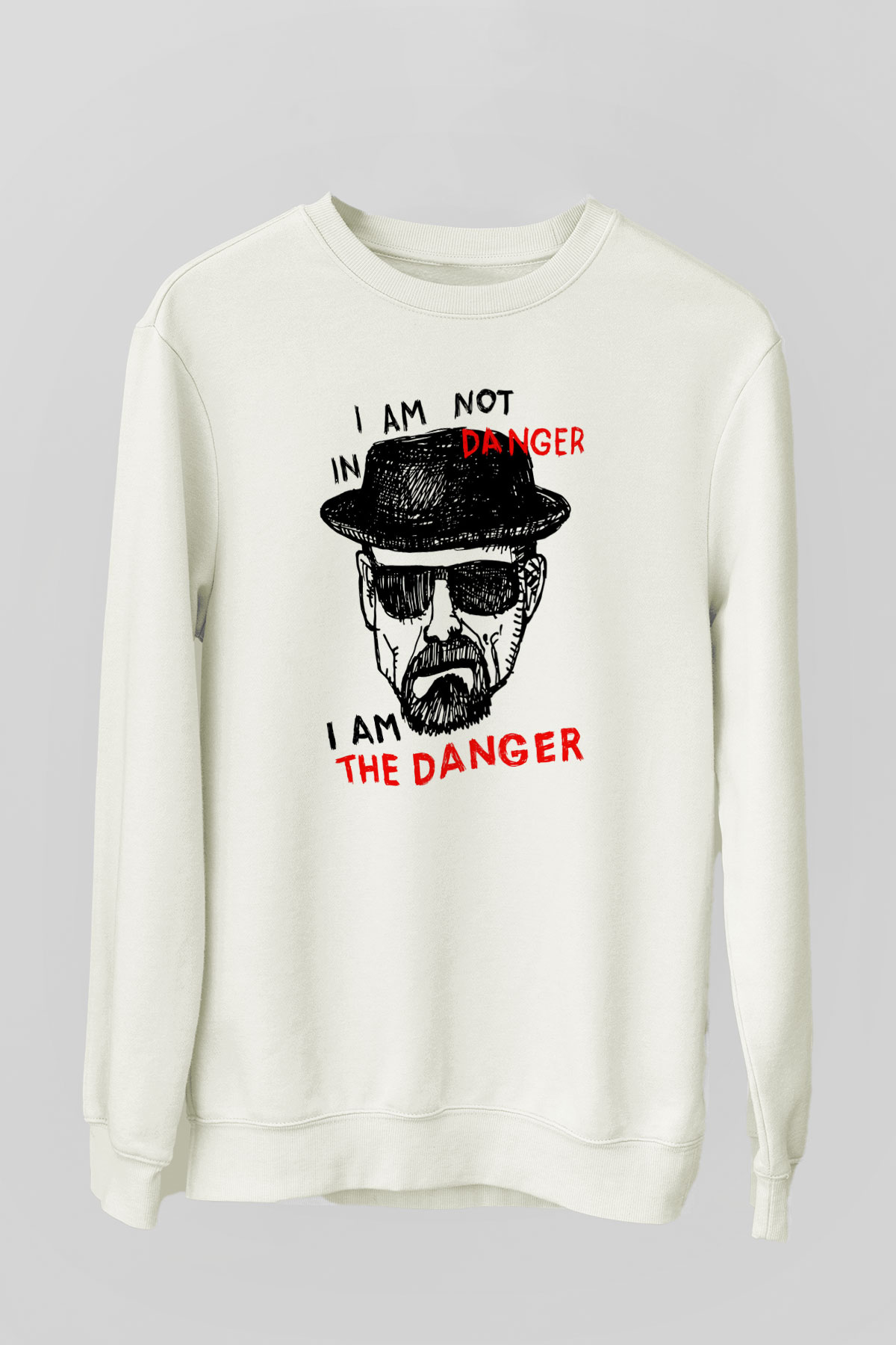 Breaking Bad Heisenberg Beyaz Unisex Sweatshirt