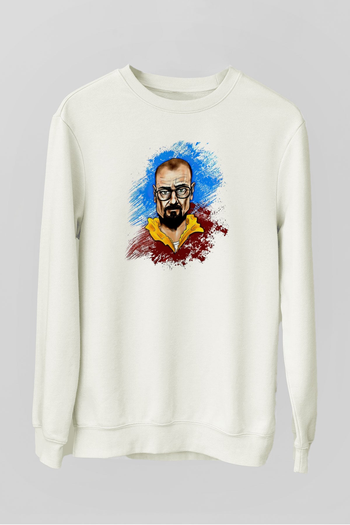 Breaking Bad Heisenberg Beyaz Unisex Sweatshirt