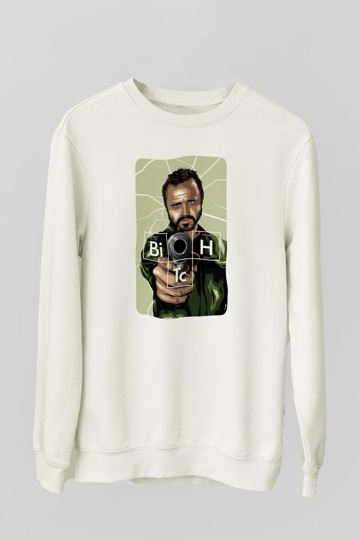 Breaking Bad Heisenberg Beyaz Unisex Sweatshirt