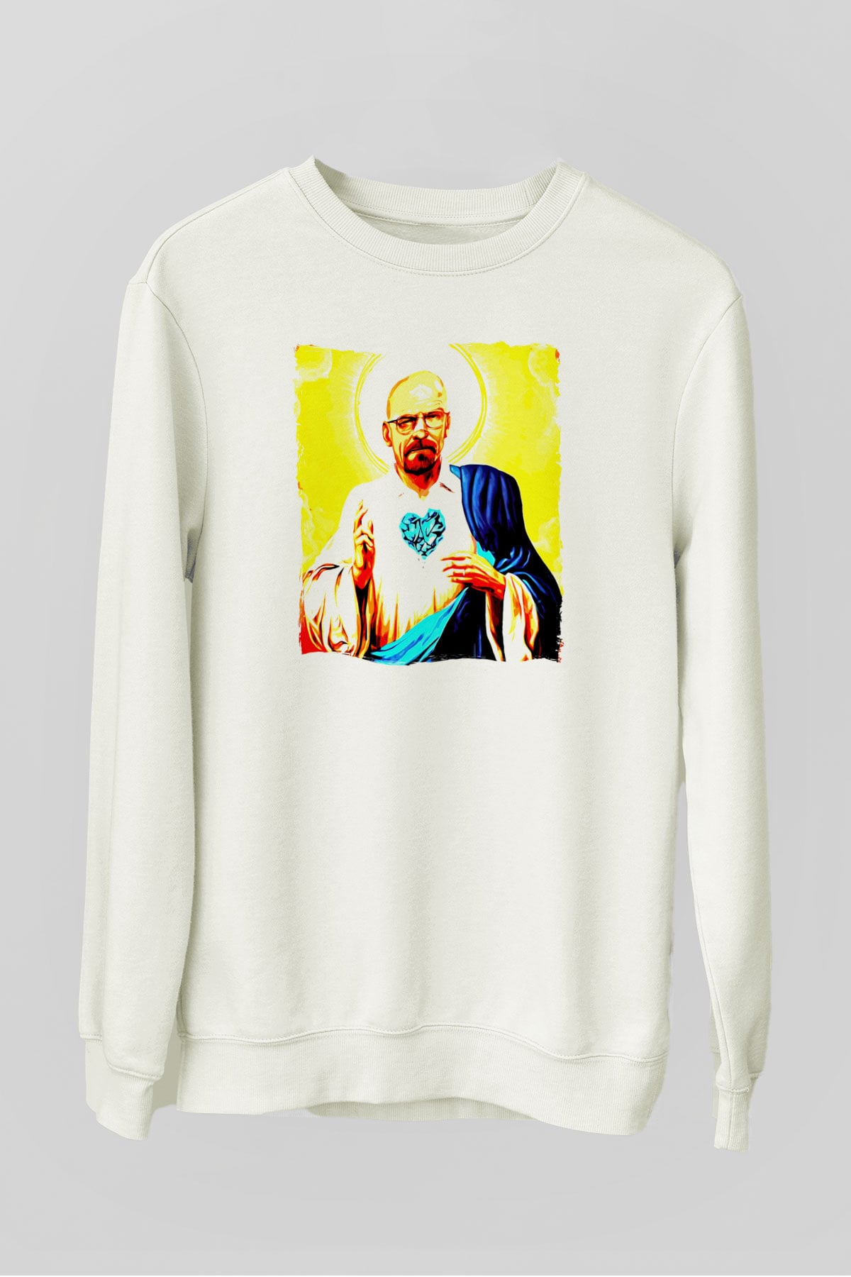 Breaking Bad Heisenberg Beyaz Unisex Sweatshirt