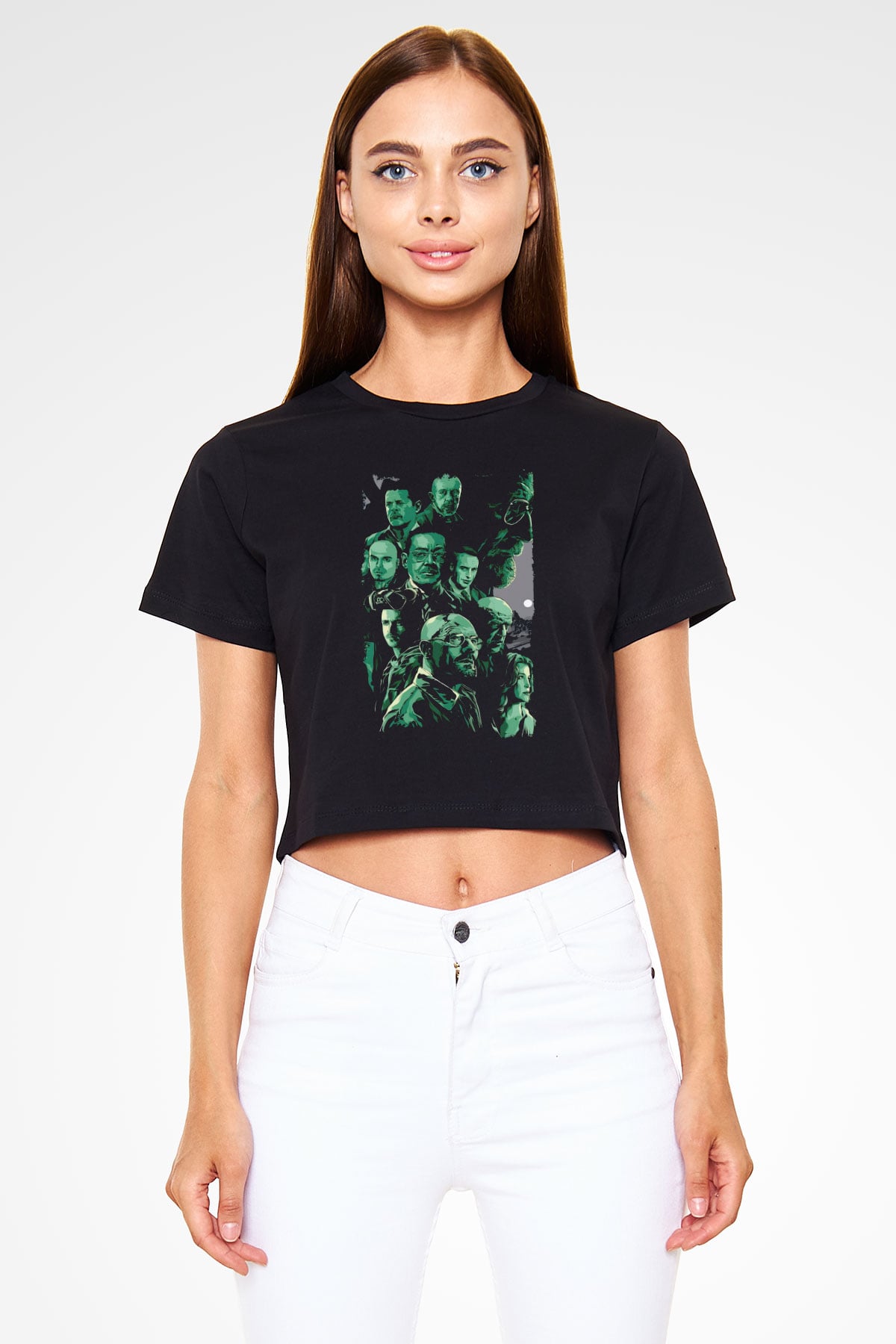 Breaking Bad Heisenberg Siyah  Crop Top Tişört