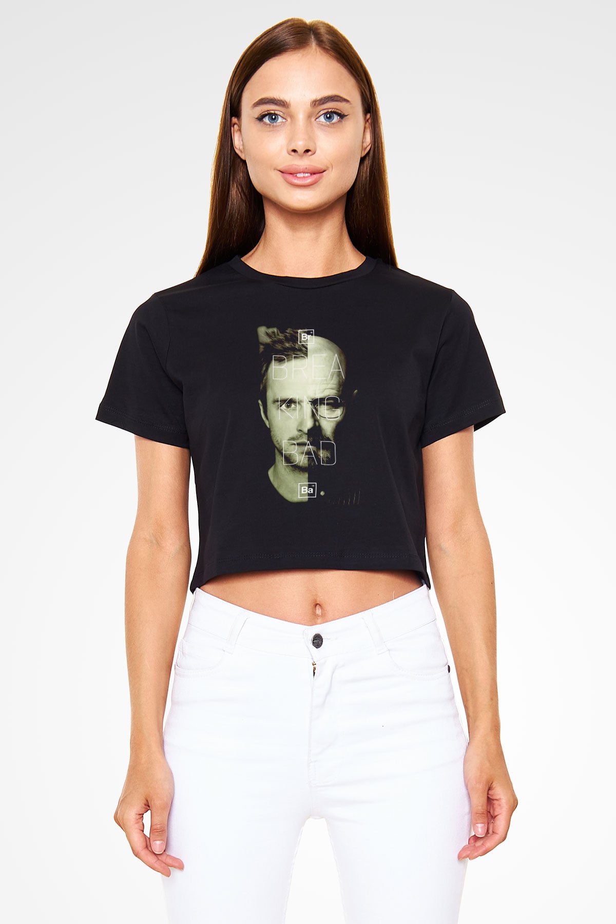 Breaking Bad Heisenberg Siyah  Crop Top Tişört
