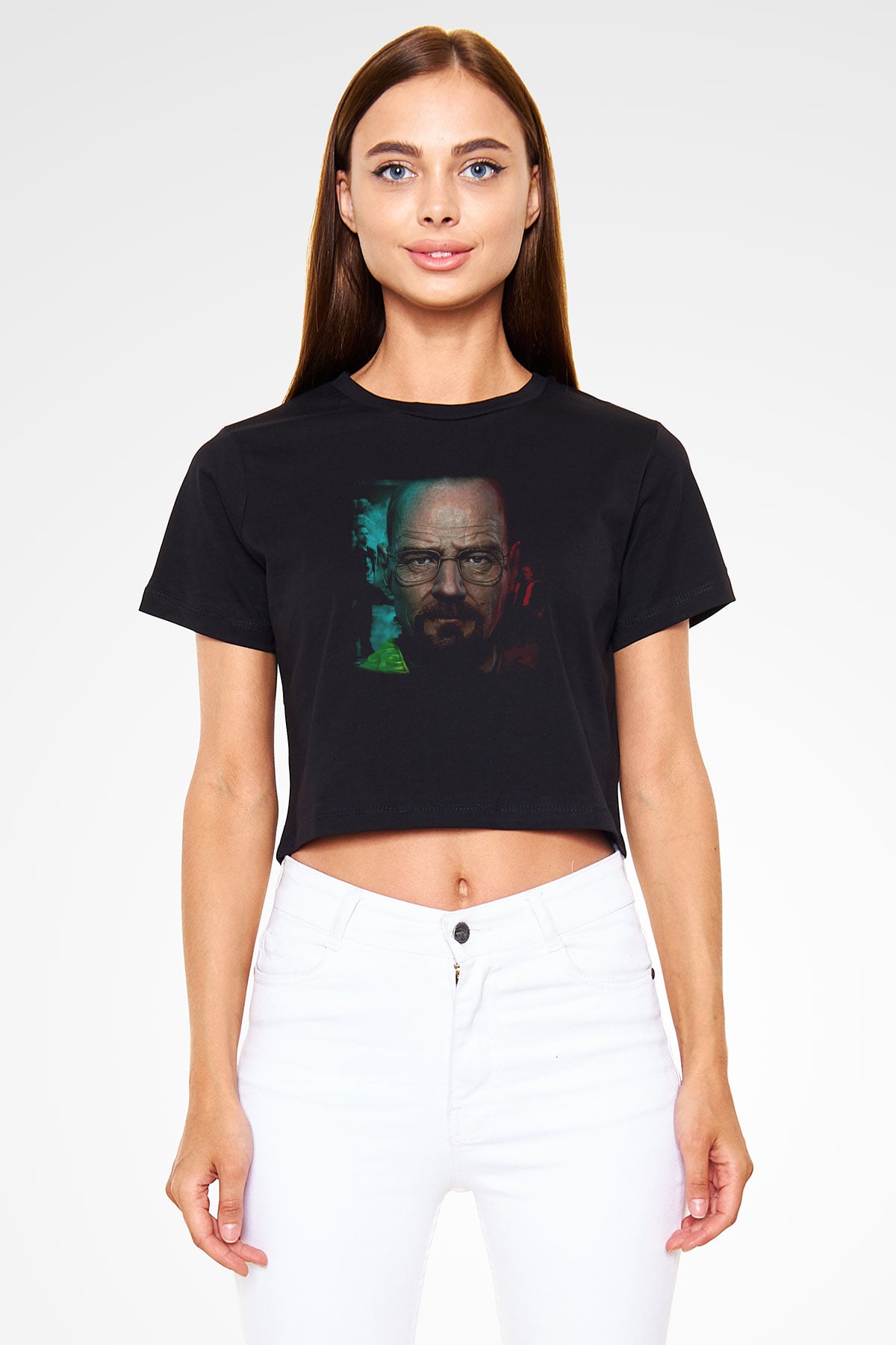 Breaking Bad Heisenberg Siyah  Crop Top Tişört