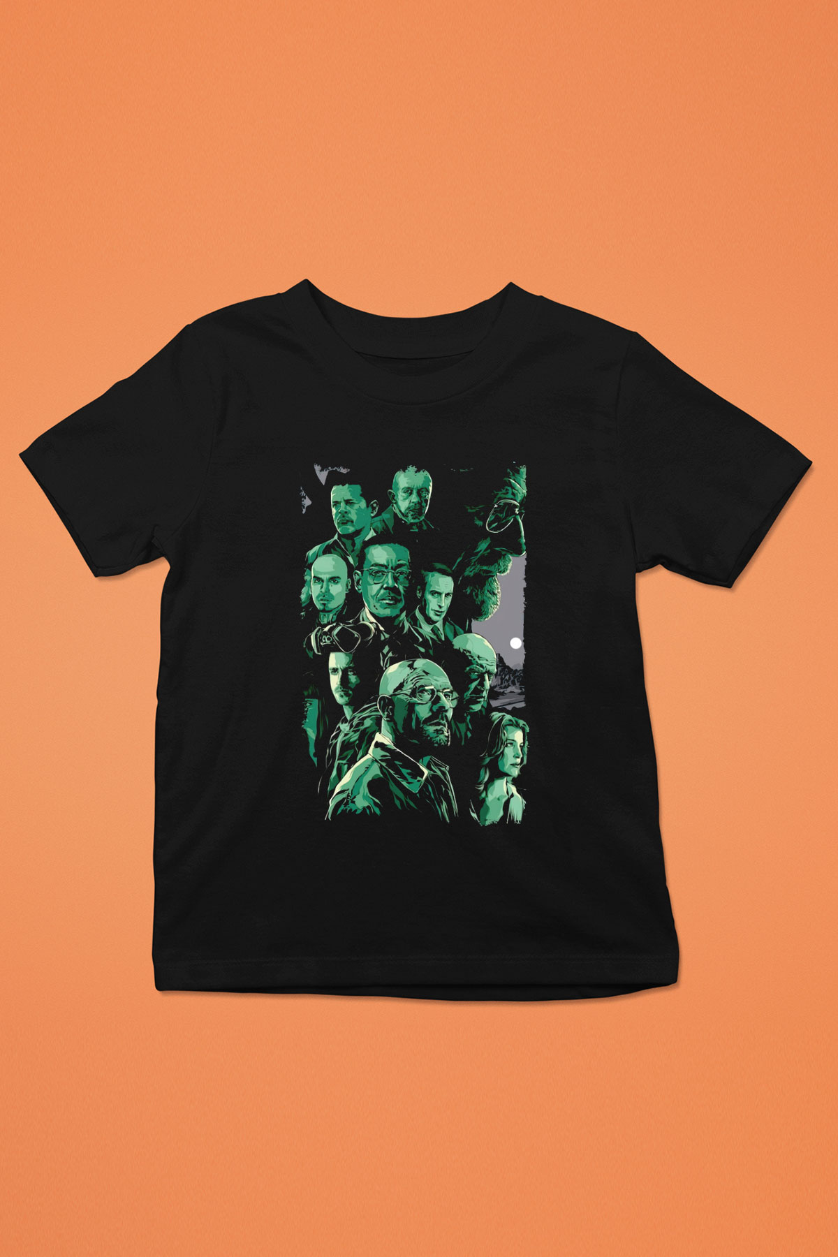 Breaking Bad Heisenberg Siyah Unisex Çocuk Tişört