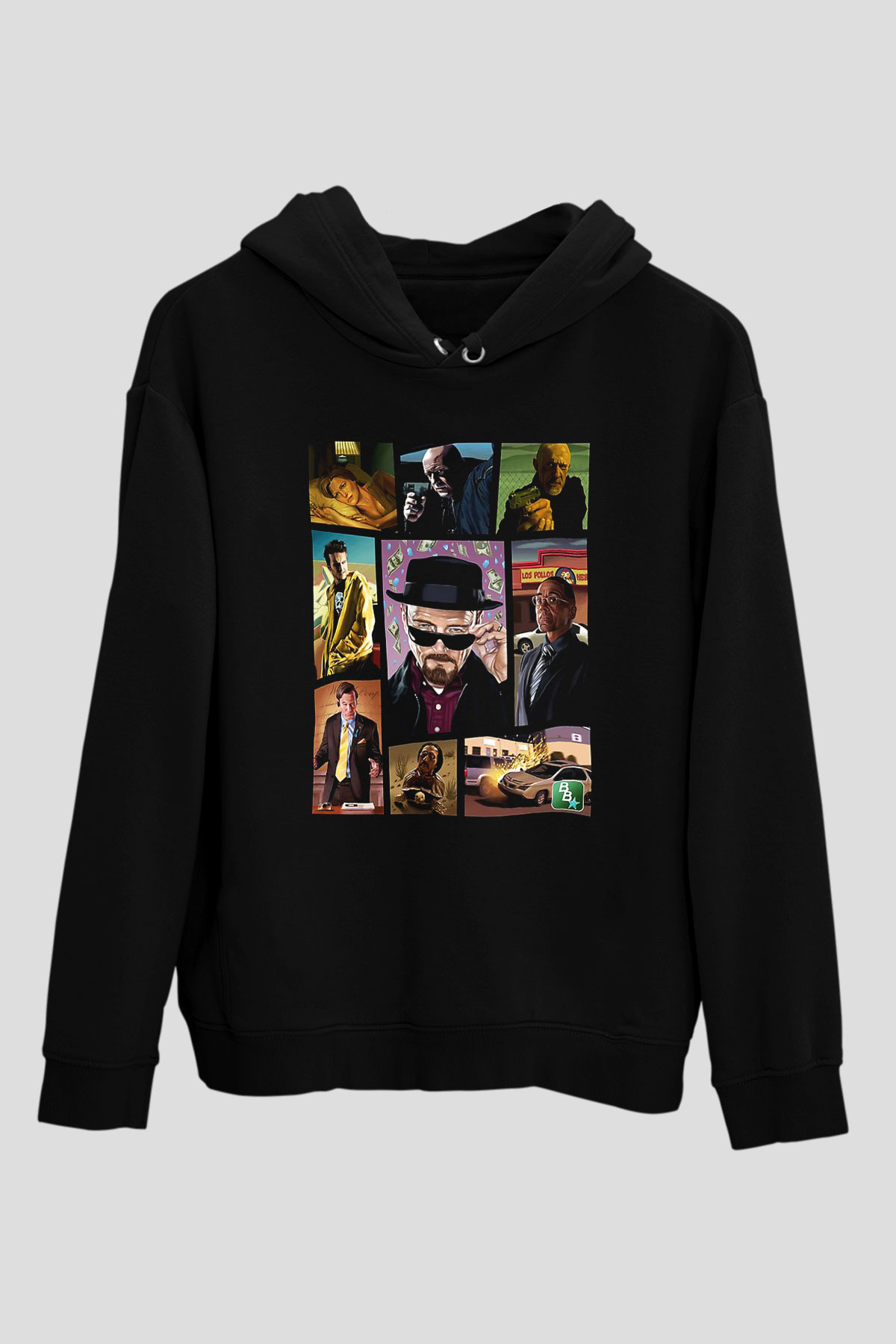 Breaking Bad Heisenberg Siyah Unisex Hoodie