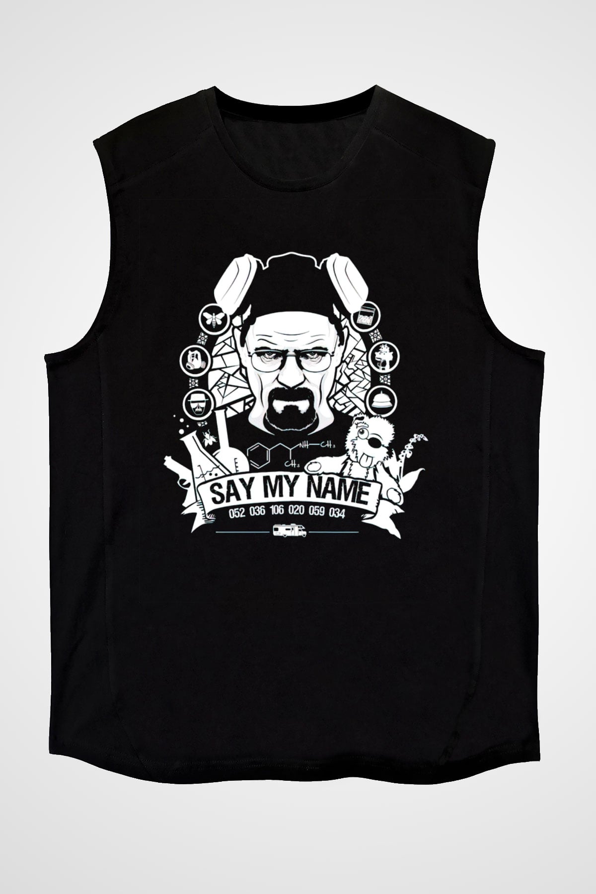 Breaking Bad Heisenberg Siyah Unisex Kolsuz Tişört