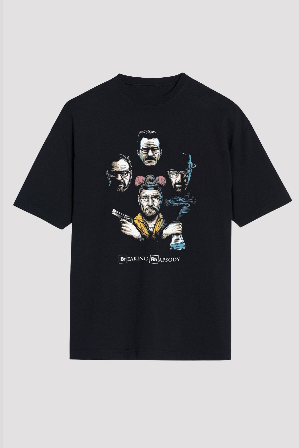 Breaking Bad Heisenberg Siyah Unisex Oversize Tişört T-Shirt