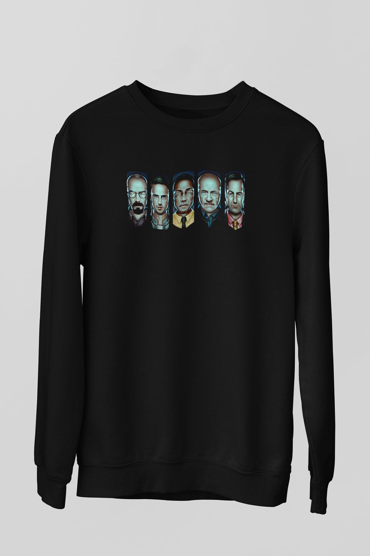 Breaking Bad Heisenberg Siyah Unisex Sweatshirt