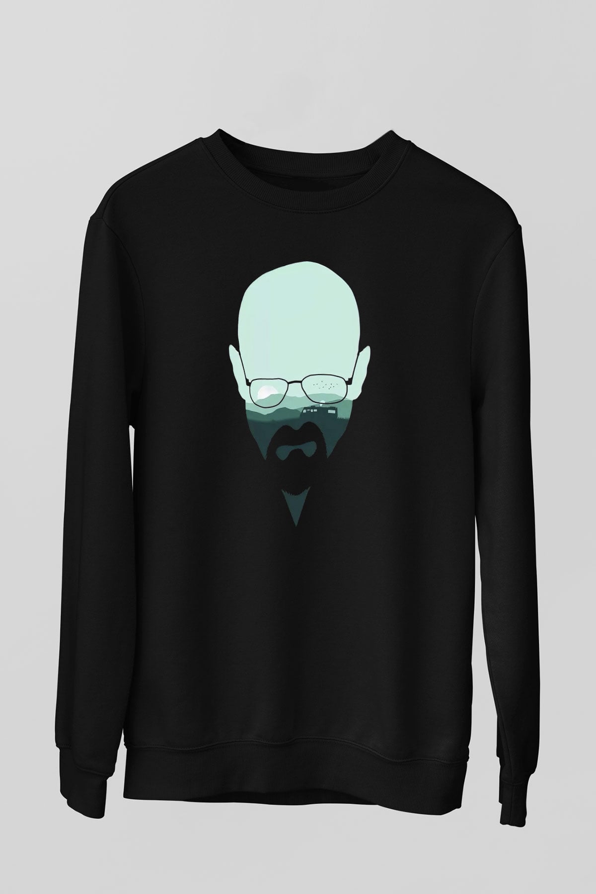 Breaking Bad Heisenberg Siyah Unisex Sweatshirt