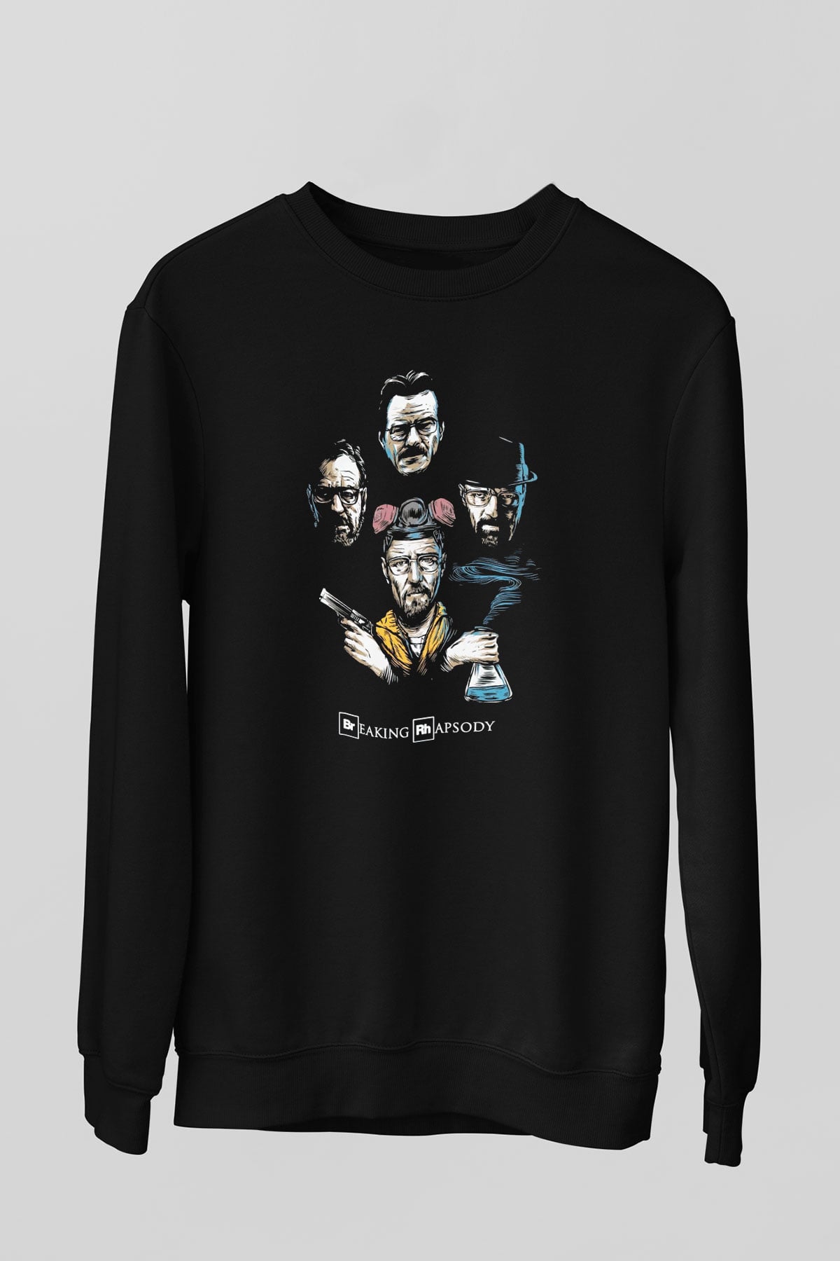 Breaking Bad Heisenberg Siyah Unisex Sweatshirt