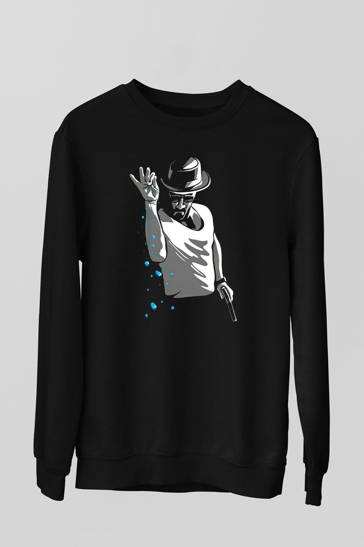 Breaking Bad Heisenberg Siyah Unisex Sweatshirt