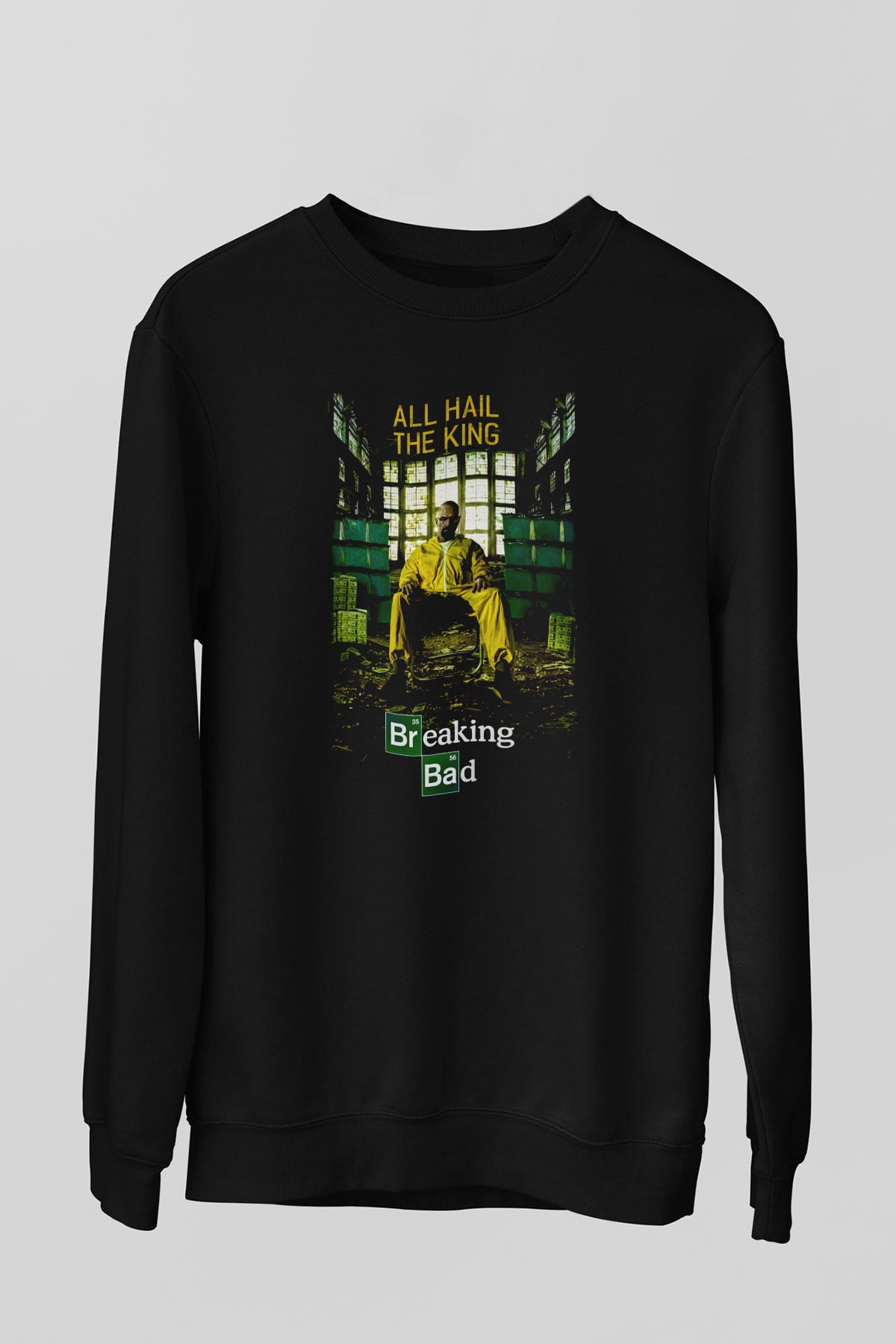 Breaking Bad Heisenberg Siyah Unisex Sweatshirt