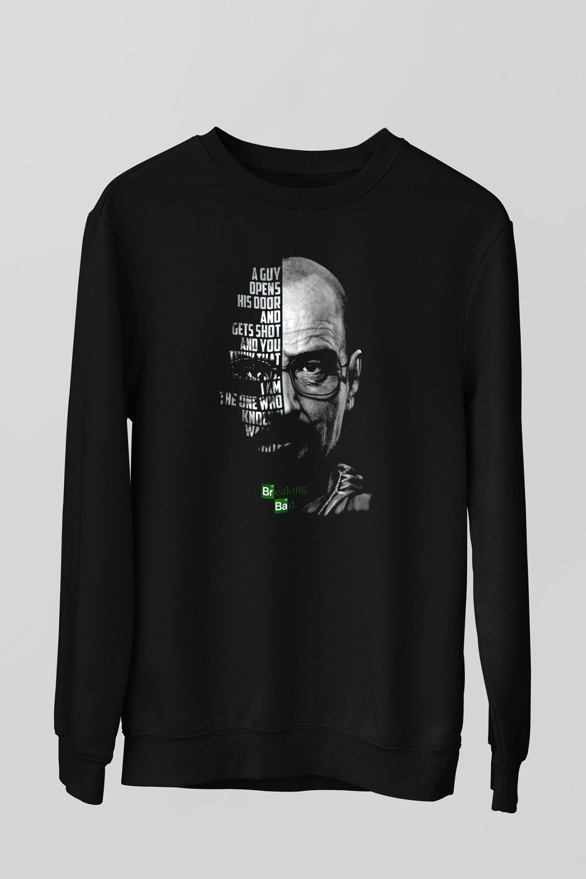 Breaking Bad Heisenberg Siyah Unisex Sweatshirt
