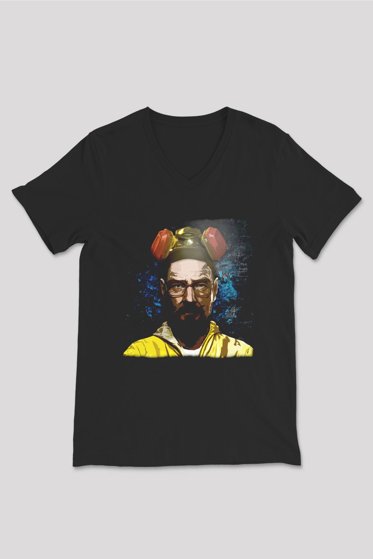 Breaking Bad Heisenberg Siyah Unisex V Yaka Tişört
