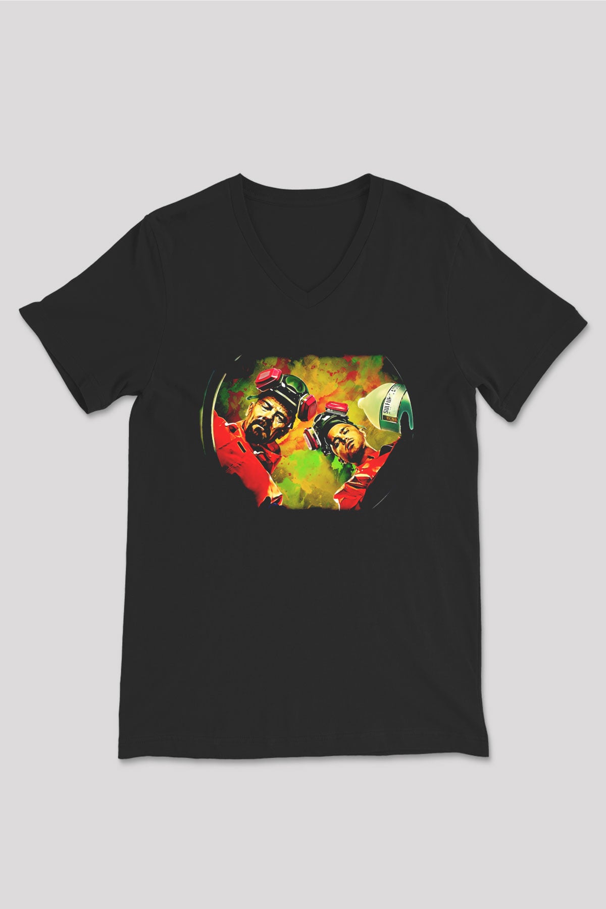 Breaking Bad Heisenberg Siyah Unisex V Yaka Tişört