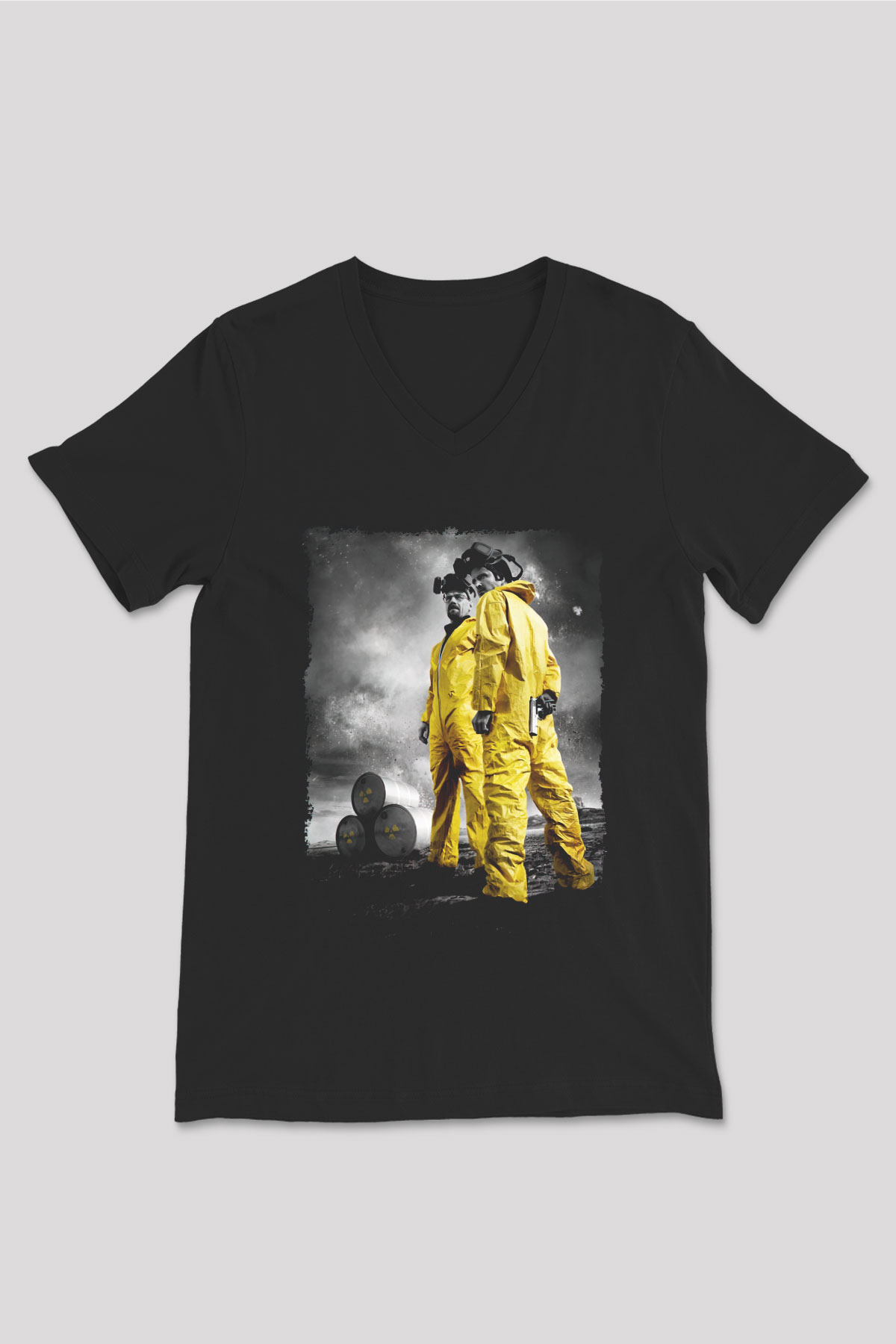 Breaking Bad Heisenberg Siyah Unisex V Yaka Tişört