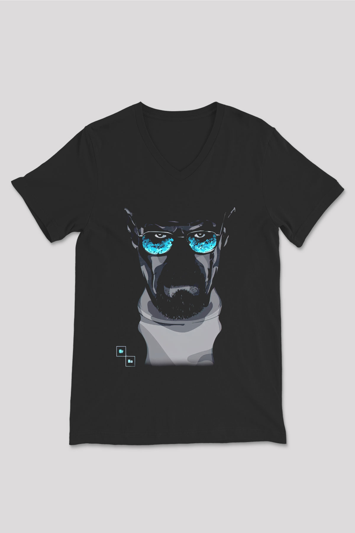 Breaking Bad Heisenberg Siyah Unisex V Yaka Tişört