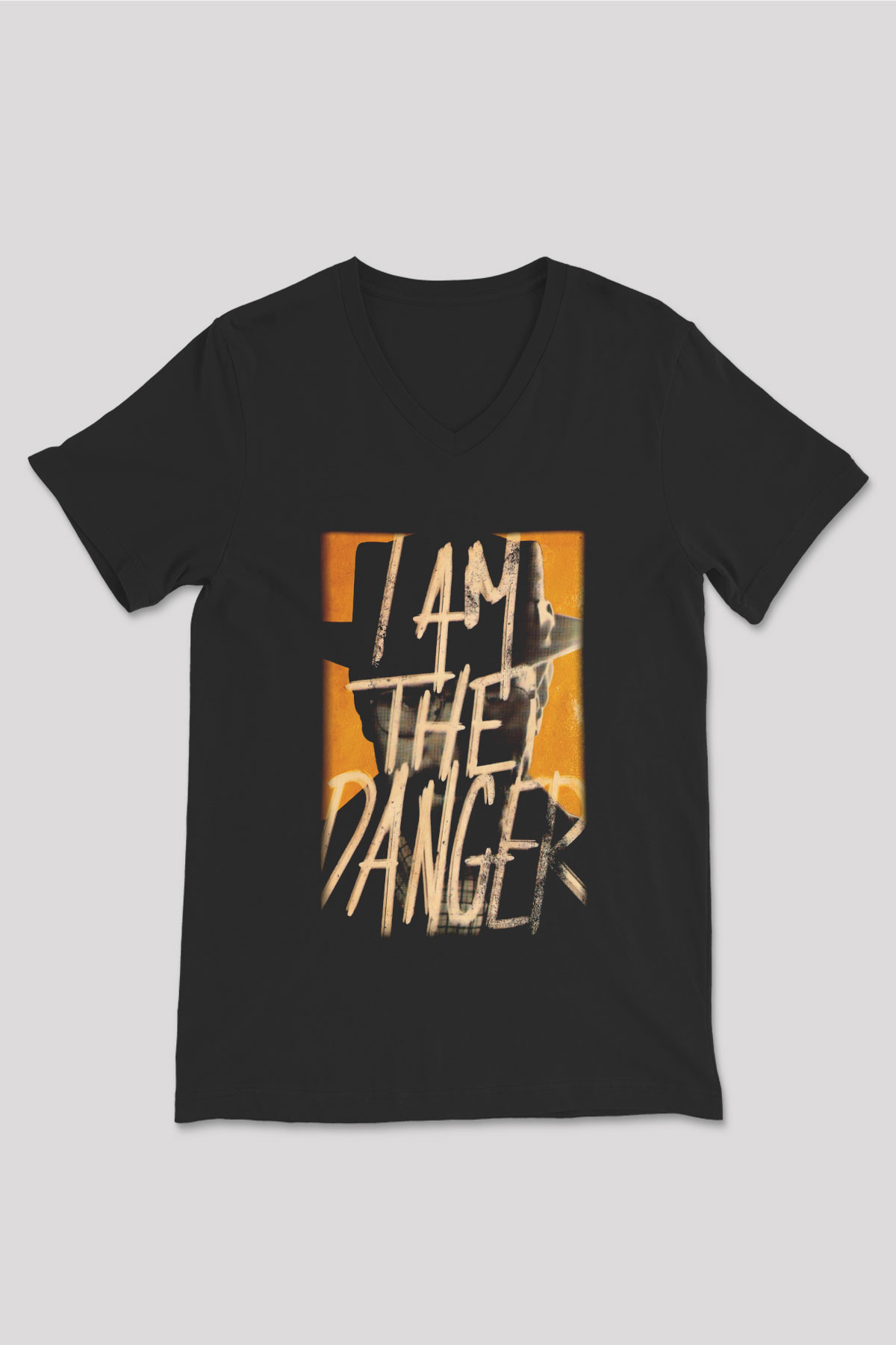 Breaking Bad Heisenberg Siyah Unisex V Yaka Tişört T-Shirt