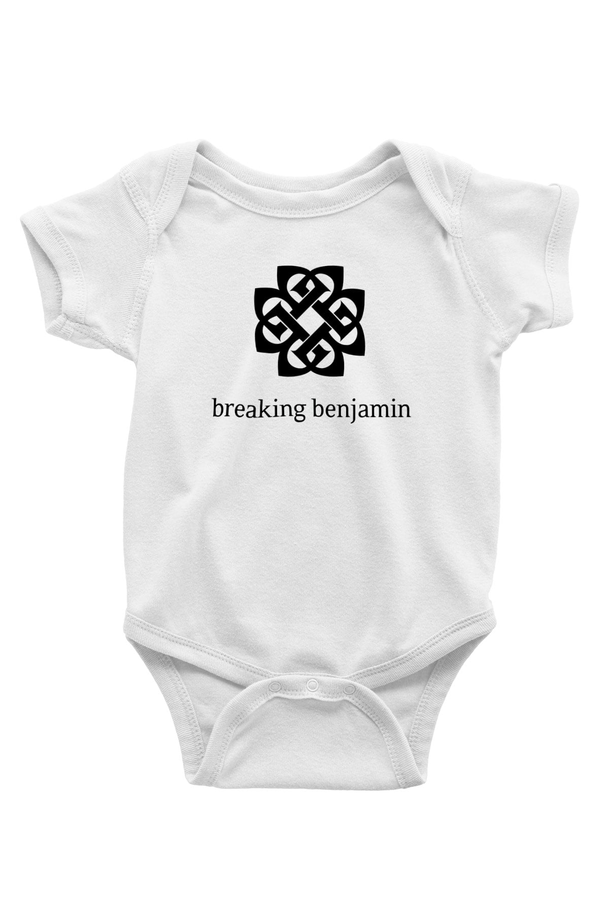 Breaking Benjamin Baskılı Beyaz Unisex Bebek Body - Zıbın