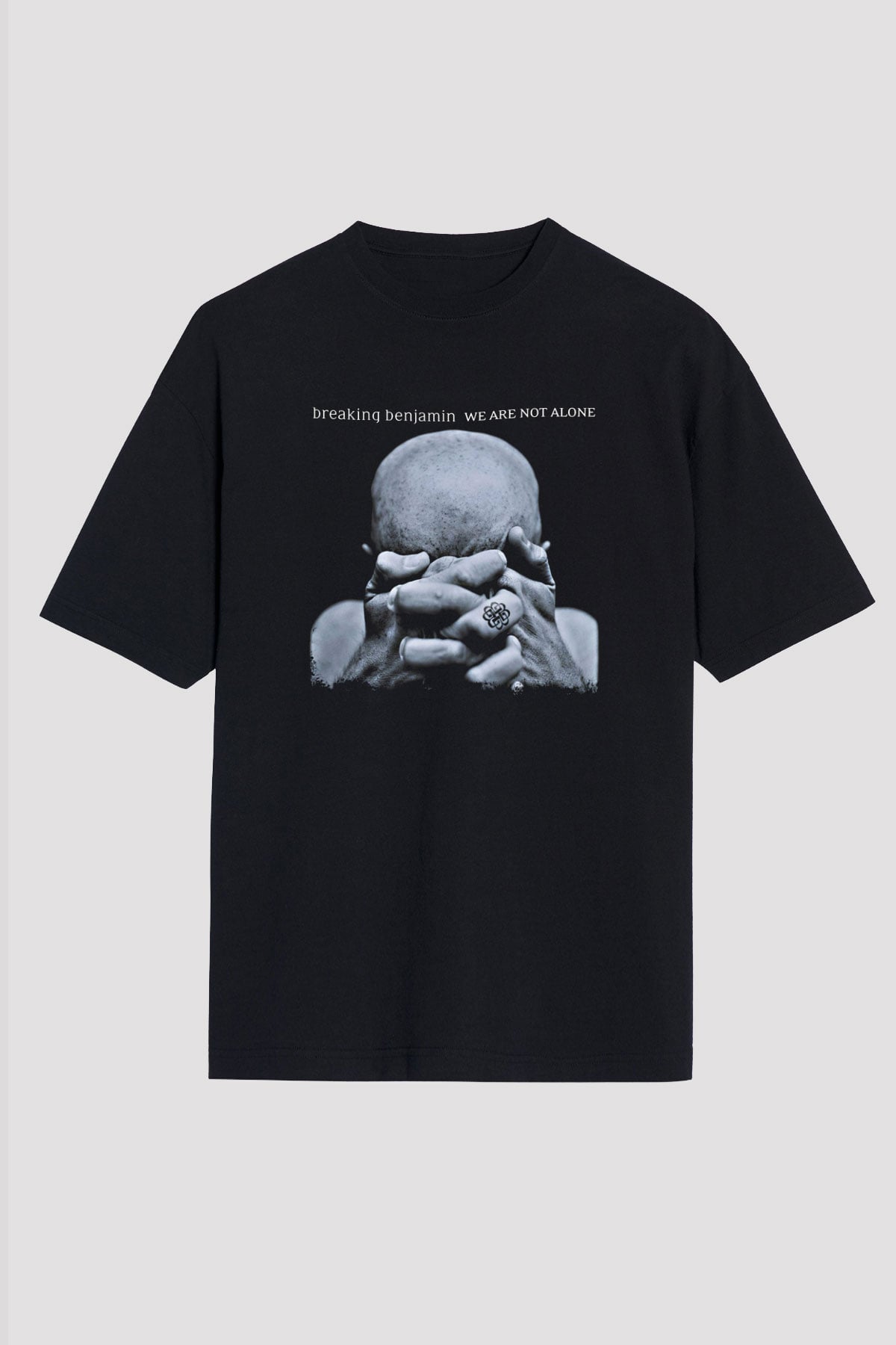 Breaking Benjamin Baskılı Unisex Siyah Oversize Tişört