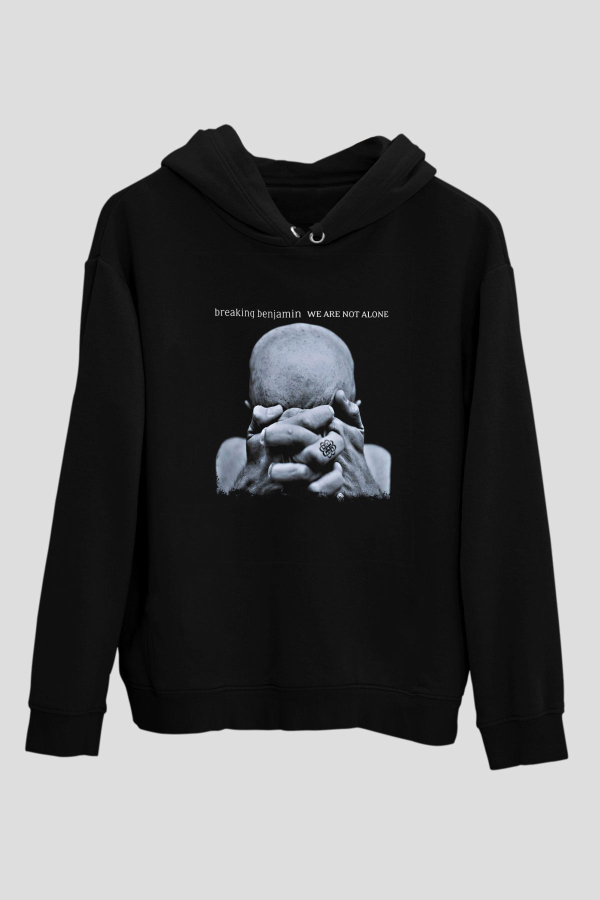 Breaking Benjamin Baskılı Unisex Siyah Hoodie