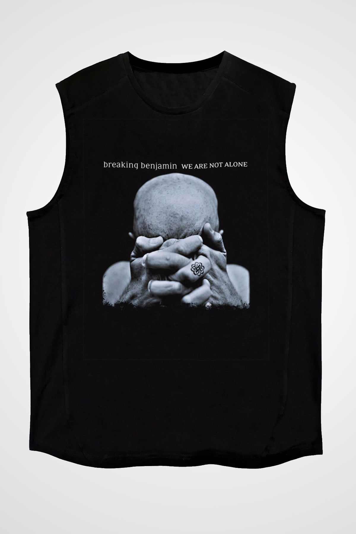 Breaking Benjamin Baskılı Unisex Siyah Kolsuz Tişört