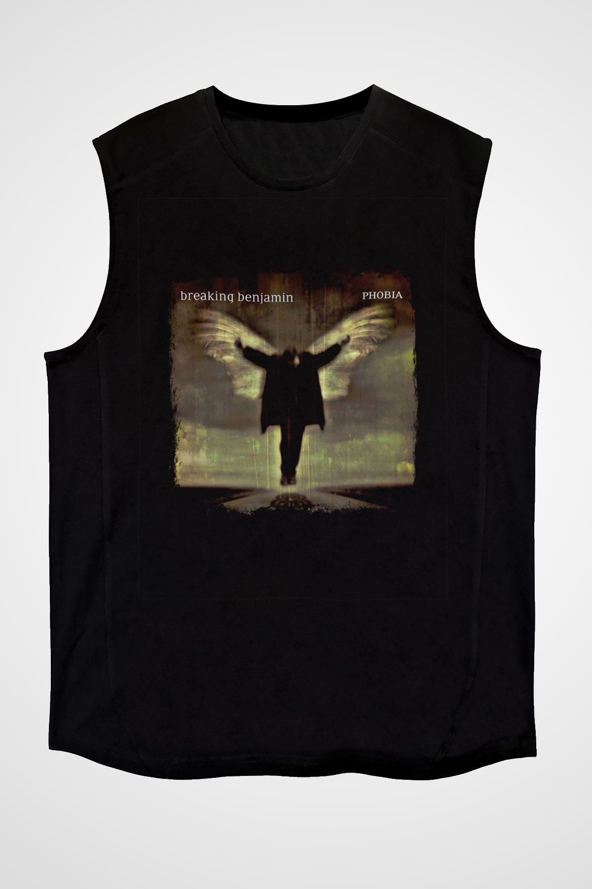 Breaking Benjamin Baskılı Unisex Siyah Kolsuz Tişört