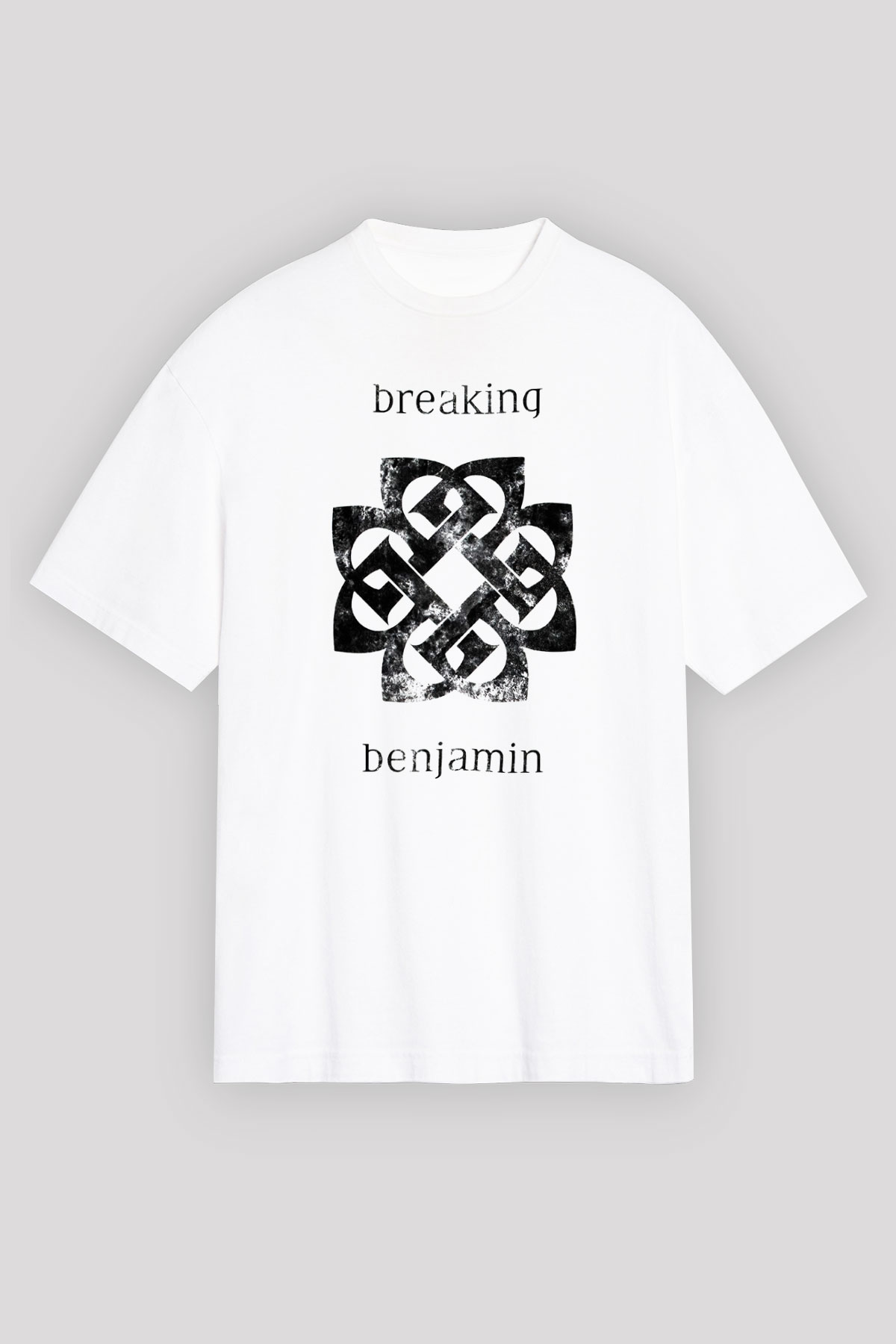 Breaking Benjamin Beyaz Unisex Oversize Tişört T-Shirt
