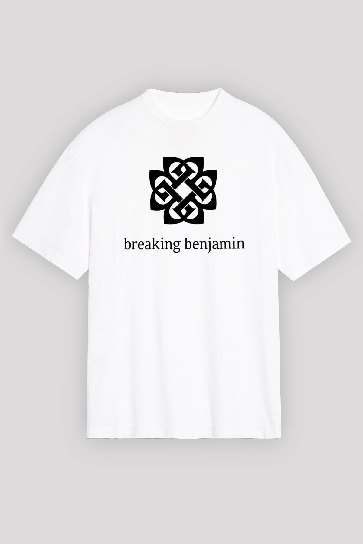 Breaking Benjamin Beyaz Unisex Oversize Tişört T-Shirt