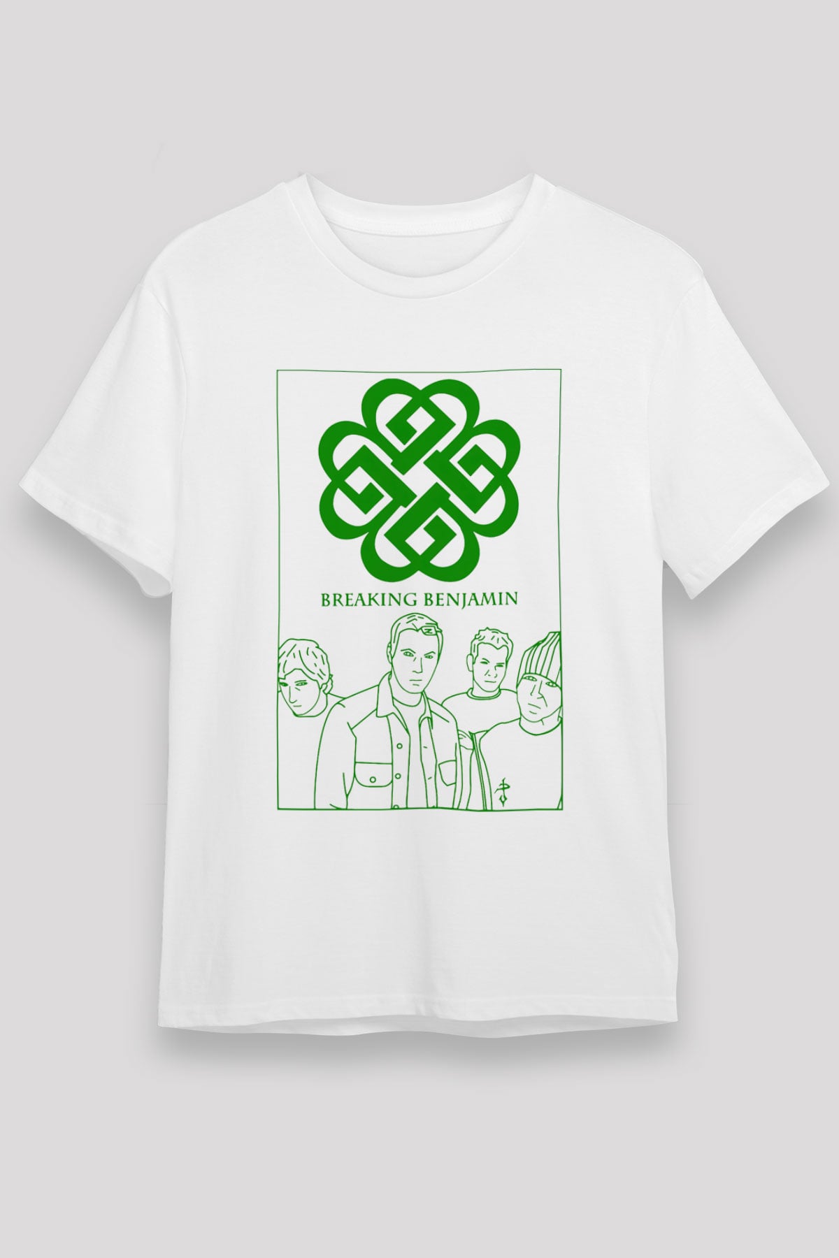 Breaking Benjamin Beyaz Unisex Tişört T-Shirt - TişörtFabrikası