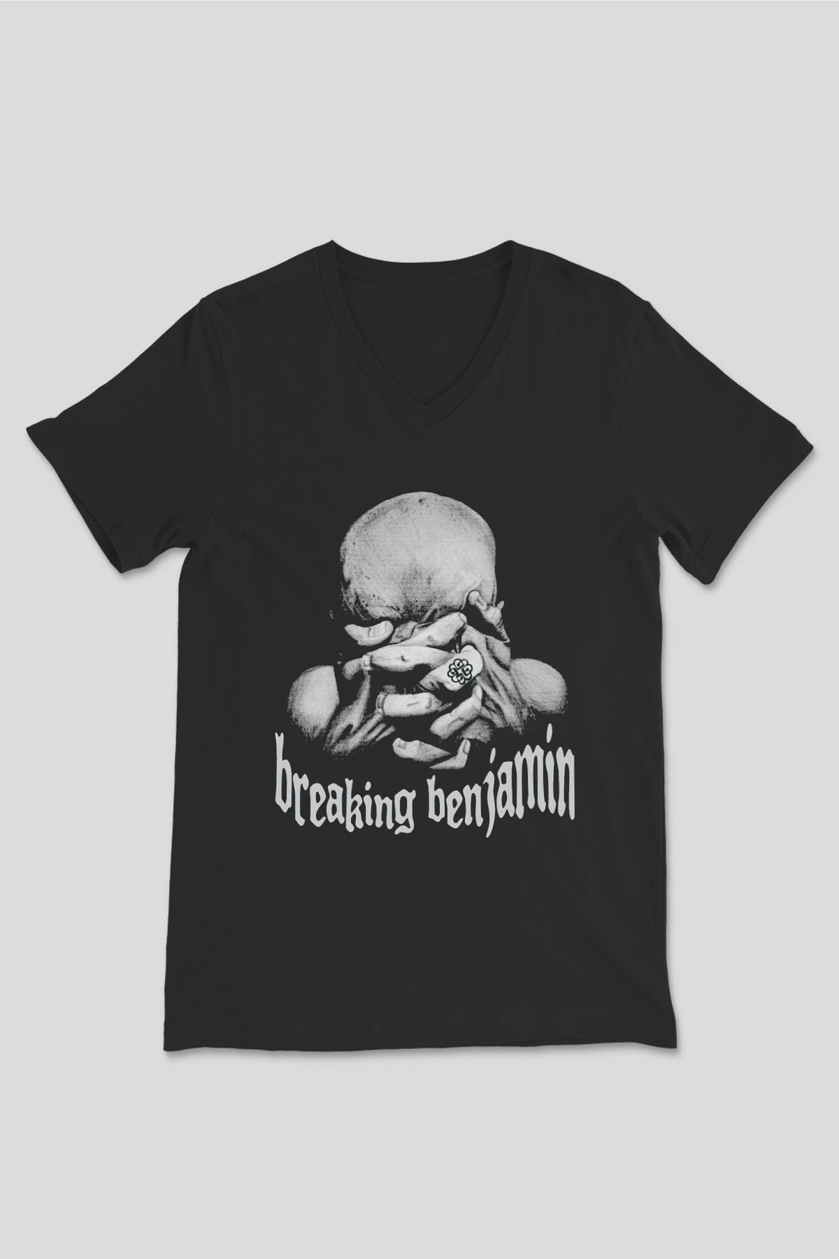 Breaking Benjamin Siyah Unisex V Yaka Tişört