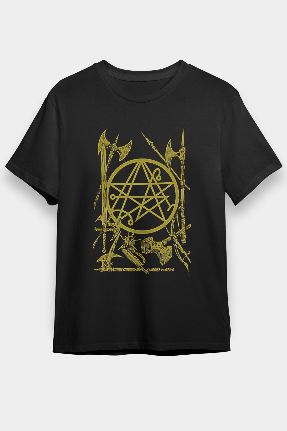 Brenda Marin Wartime Baskılı Unisex Siyah Tişört - Tshirt