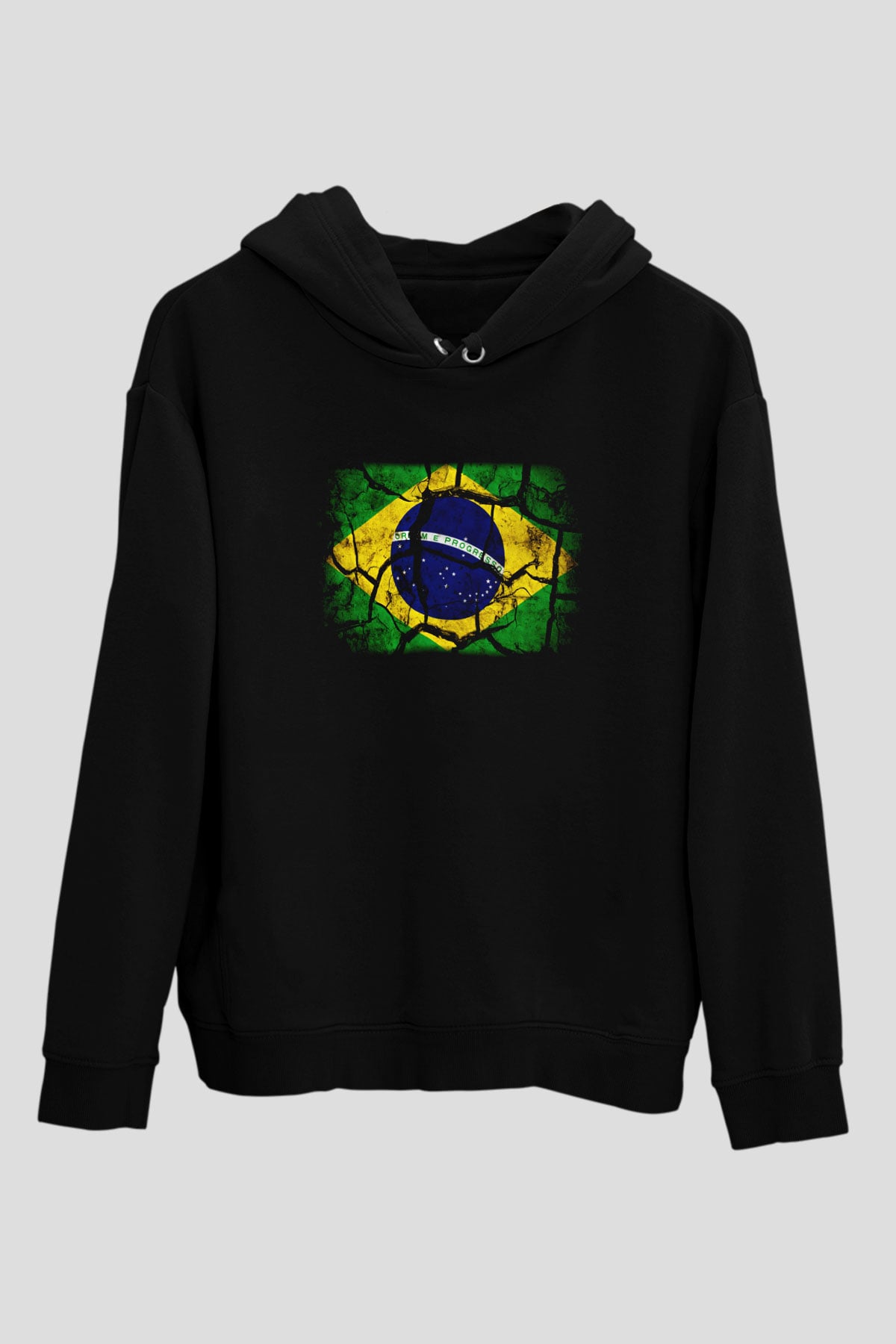 Brezilya Siyah Unisex Hoodie