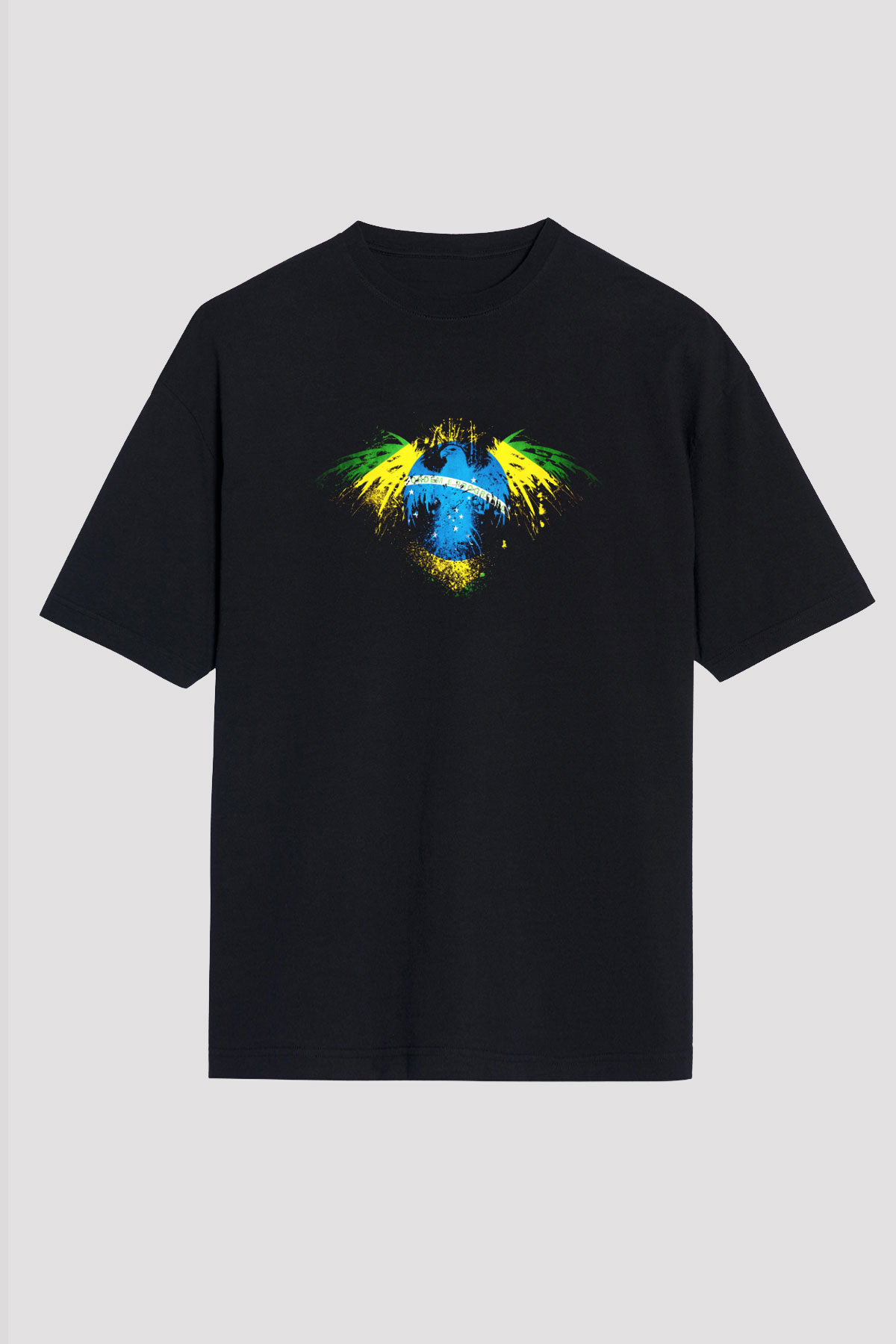 Brezilya Siyah Unisex Oversize Tişört T-Shirt