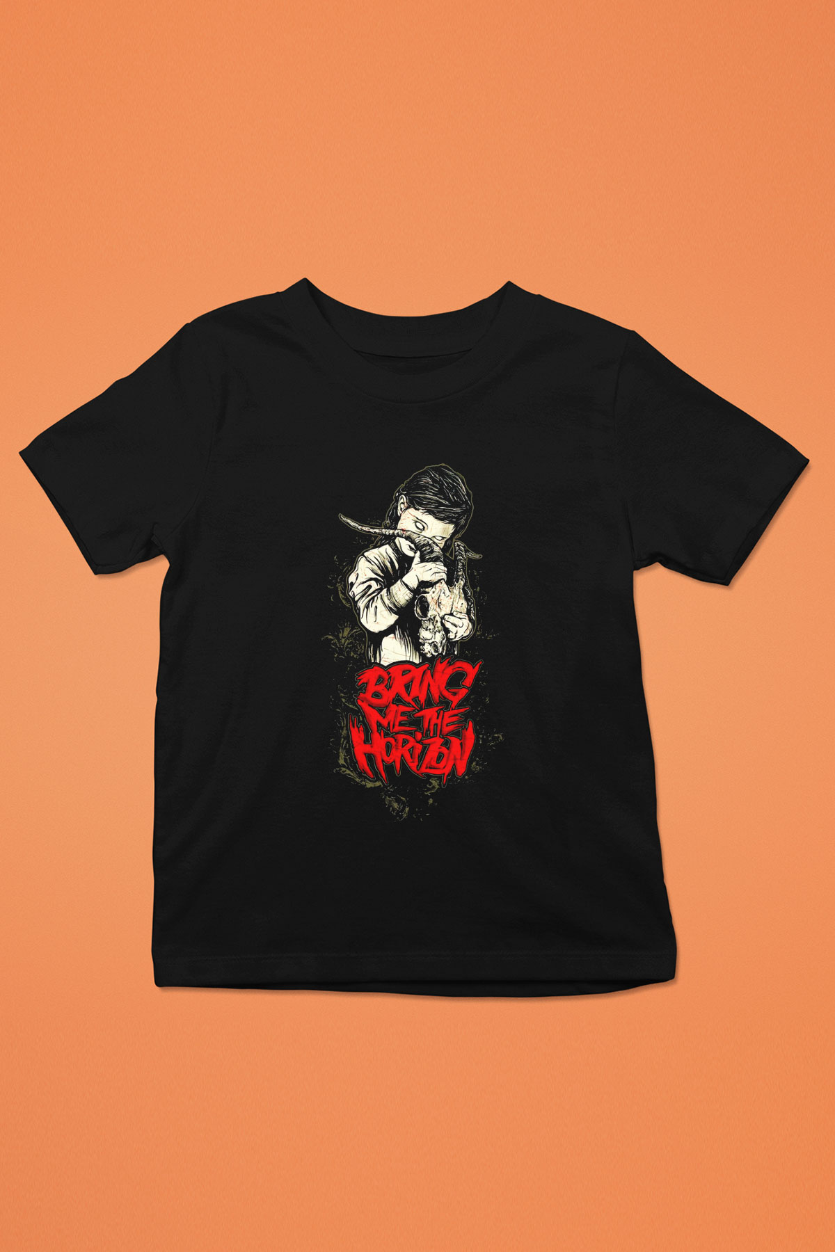 Bring Me the Horizon Baskılı Siyah Unisex Çocuk Tişört