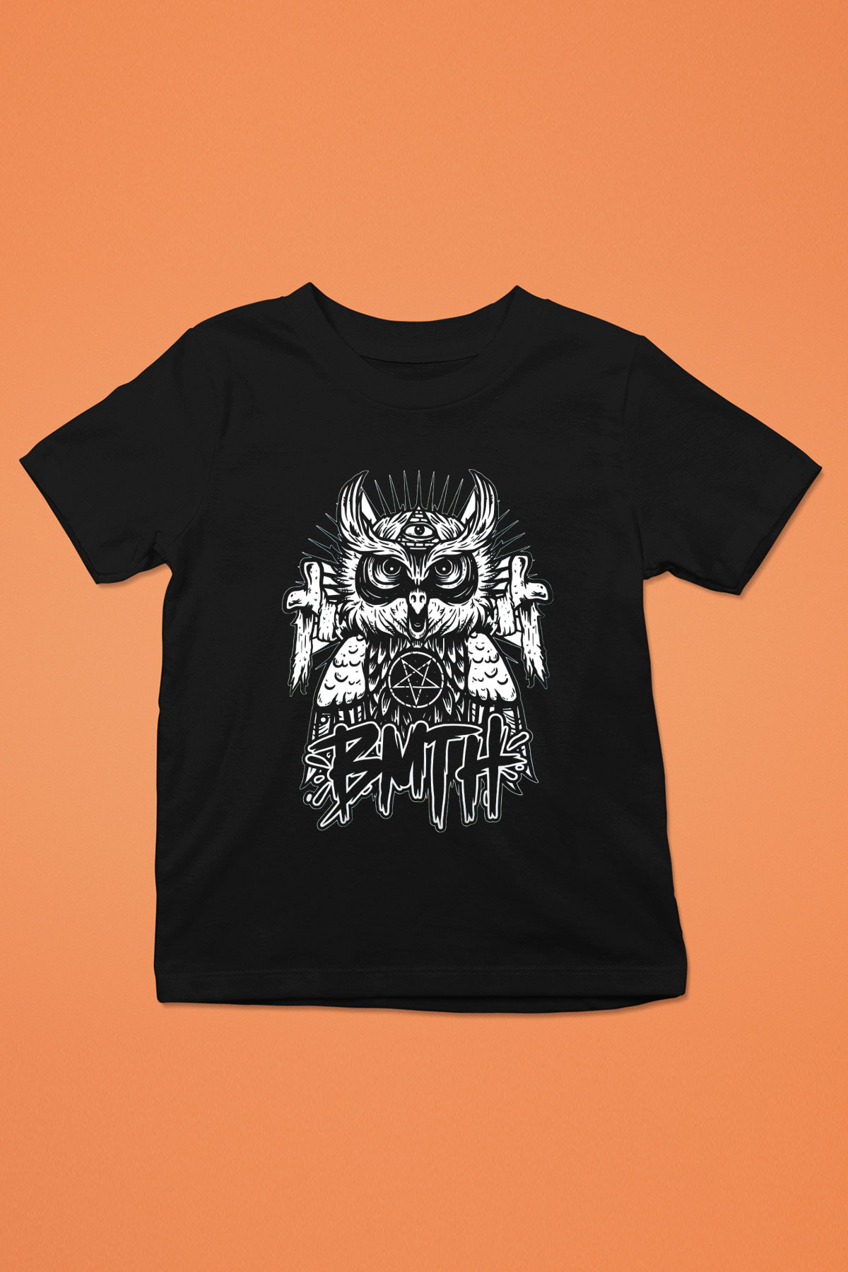 Bring Me the Horizon Baskılı Siyah Unisex Çocuk Tişört