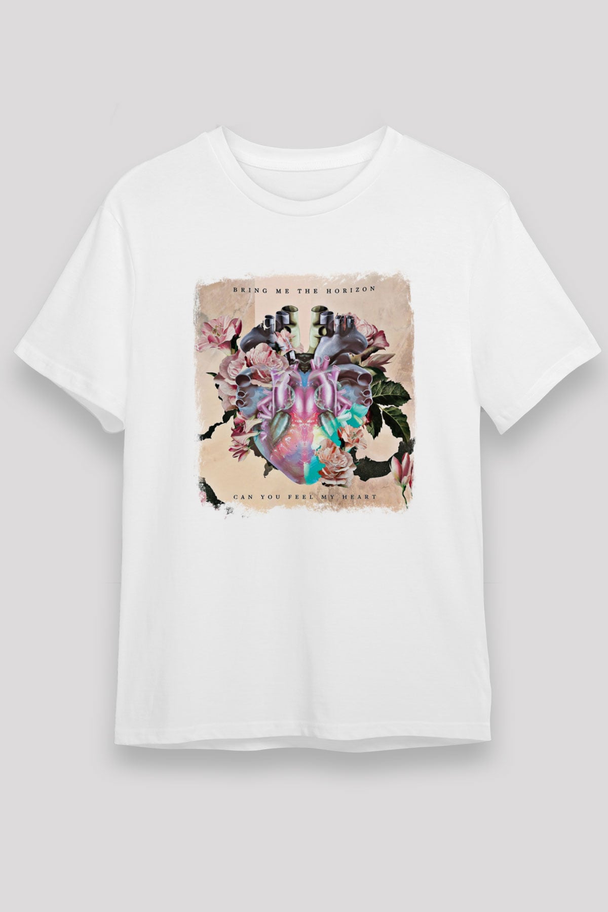 Bring Me the Horizon Baskılı Unisex Beyaz Tişört