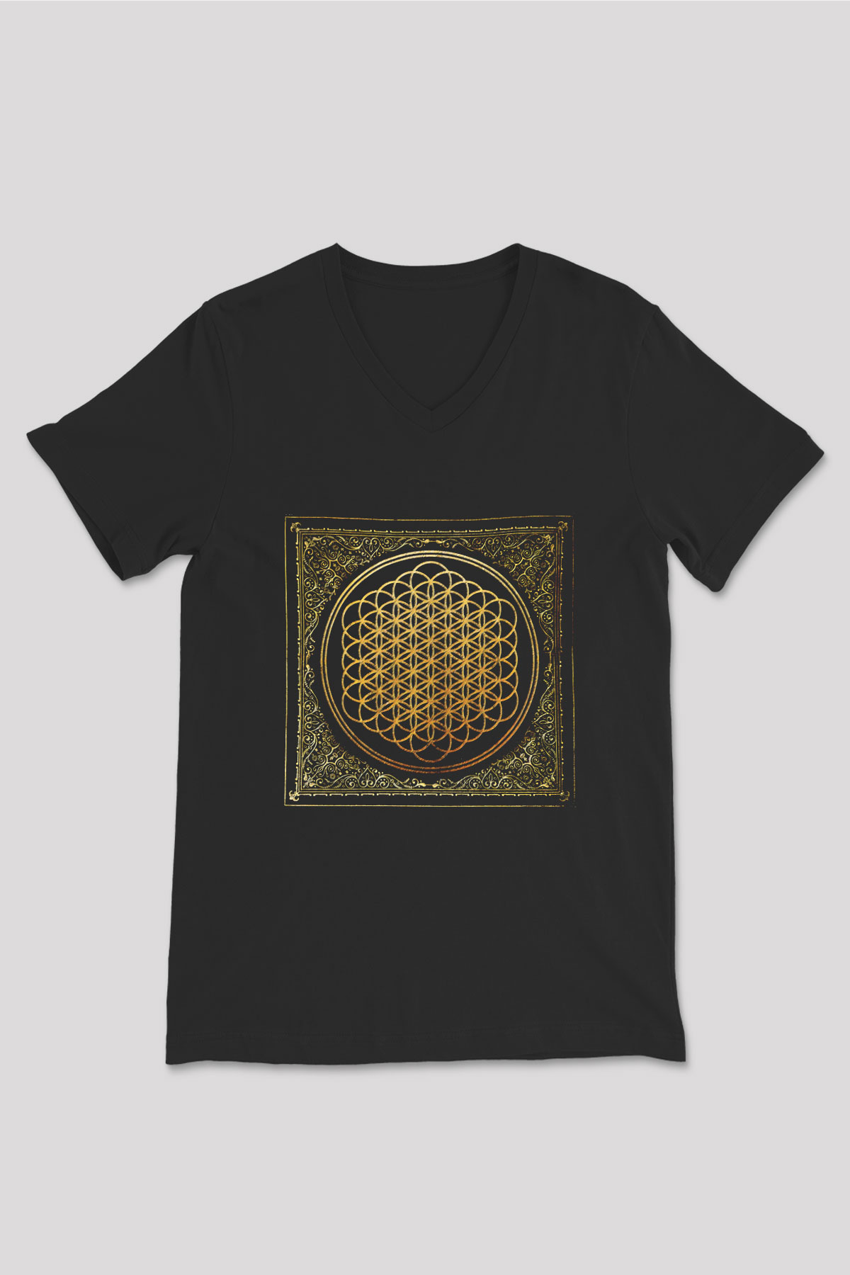 Bring Me the Horizon Baskılı Unisex Siyah V Yaka Tişört