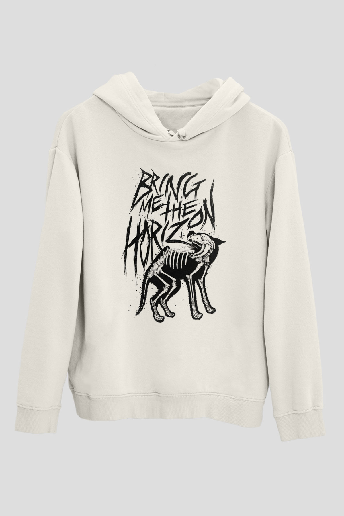 Bring Me the Horizon Beyaz Unisex Kapşonlu Sweatshirt