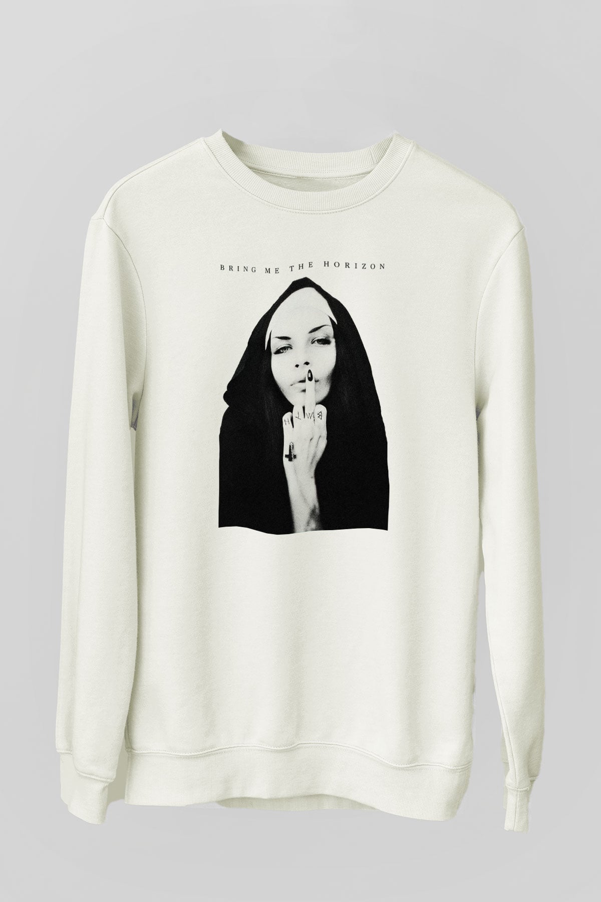 Bring Me the Horizon Beyaz Unisex Sweatshirt