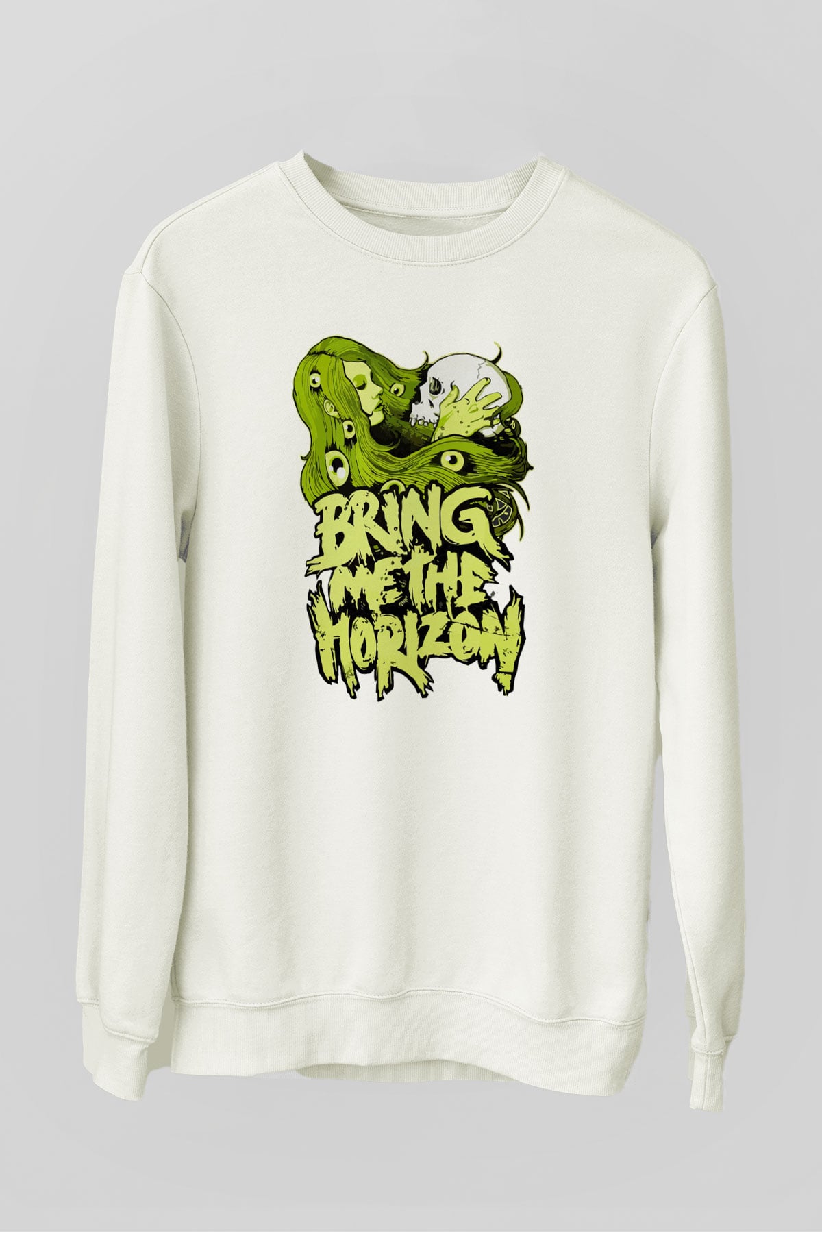 Bring Me the Horizon Beyaz Unisex Sweatshirt