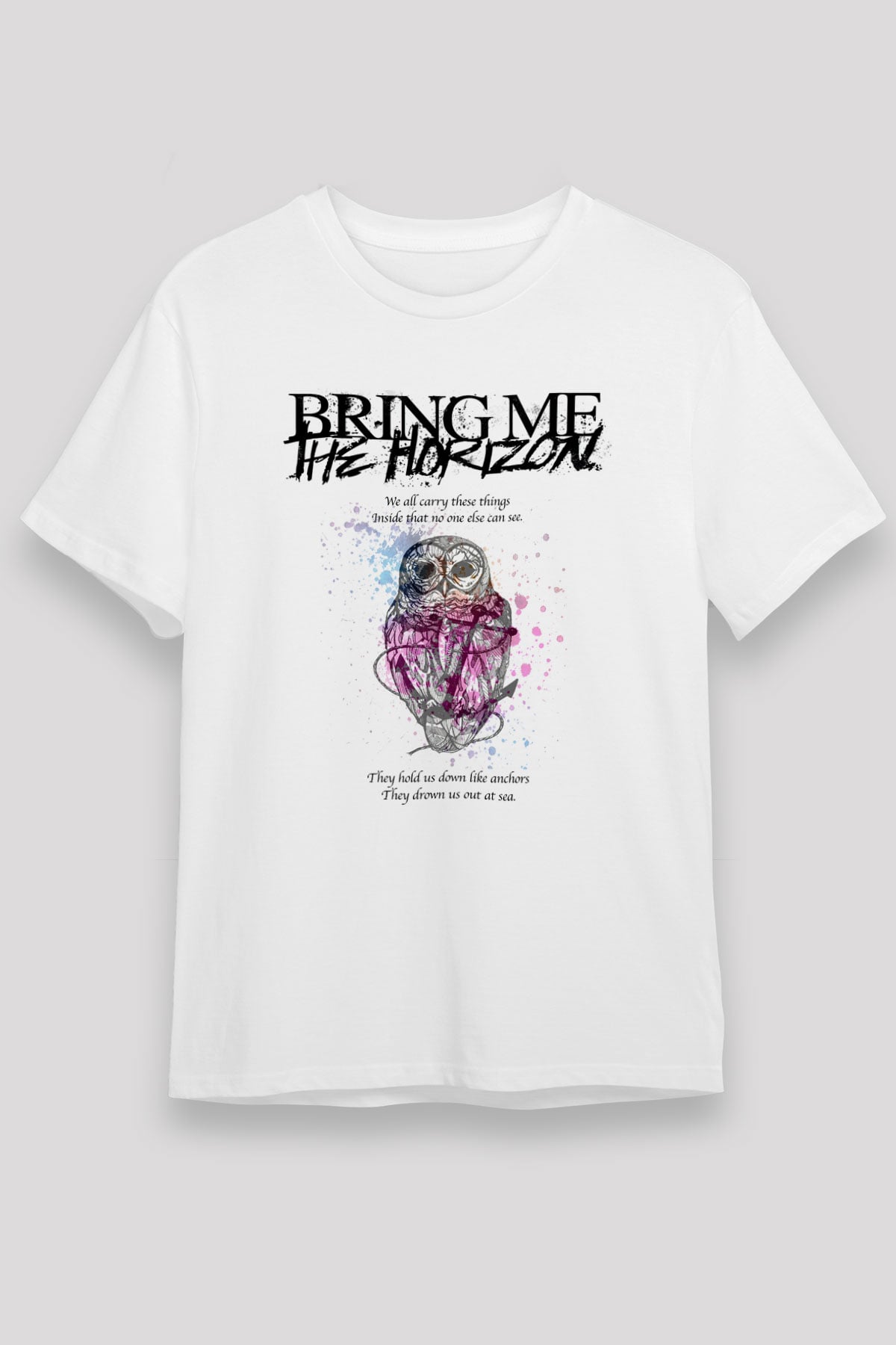 Bring Me the Horizon Beyaz Unisex Tişört T-Shirt - TişörtFabrikası
