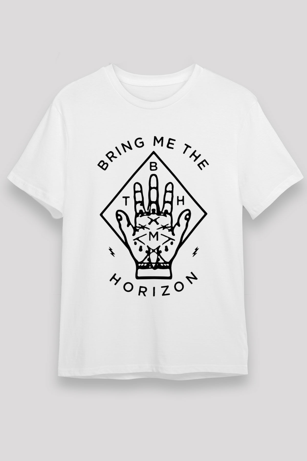 Bring Me the Horizon Beyaz Unisex Tişört T-Shirt - TişörtFabrikası