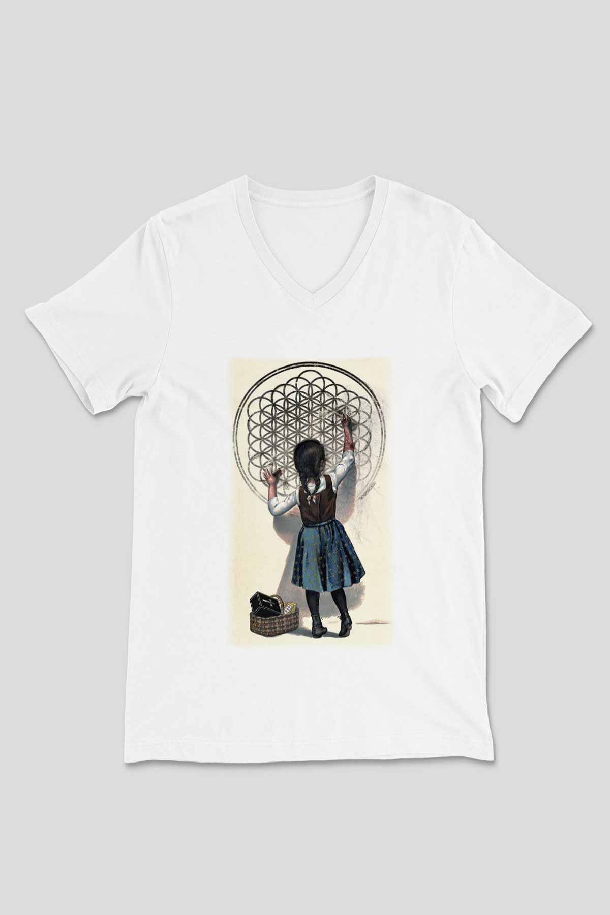 Bring Me the Horizon Beyaz Unisex V Yaka Tişört