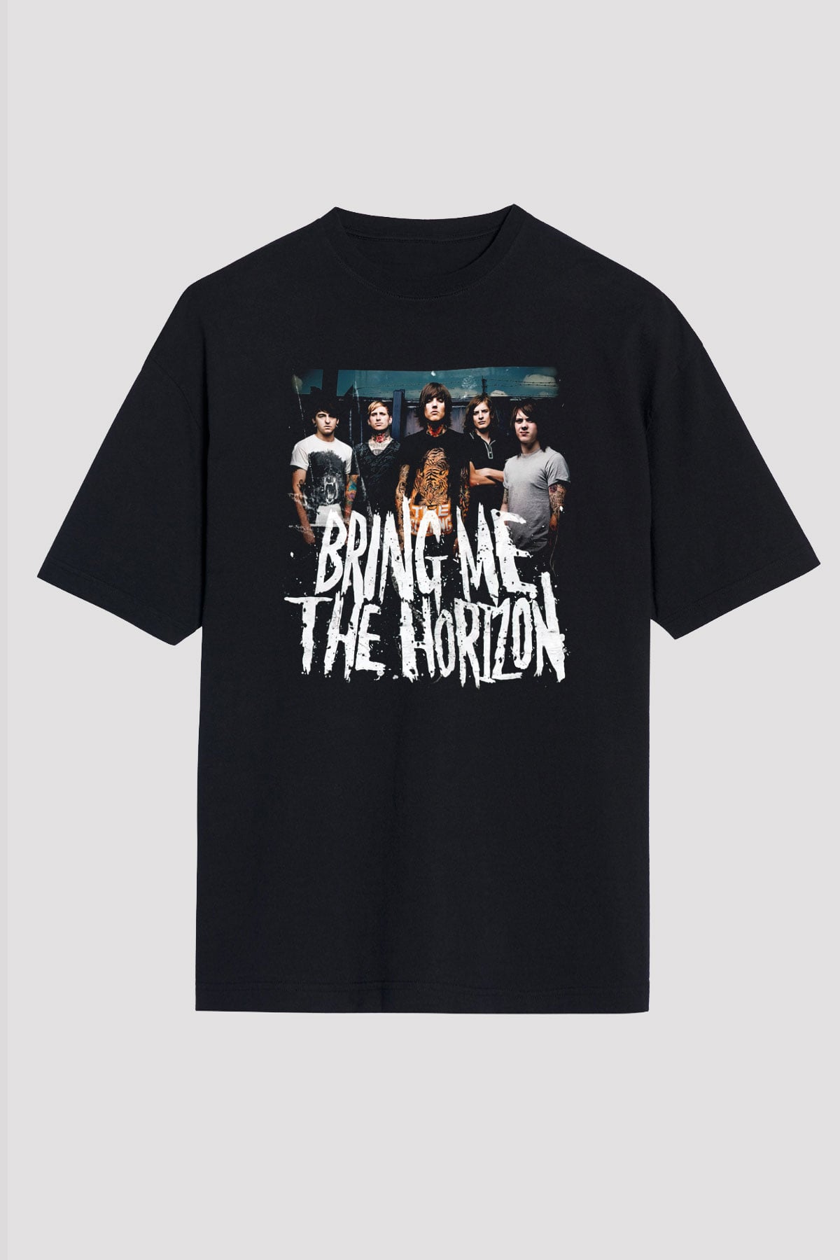 Bring Me the Horizon Siyah Unisex Oversize Tişört T-Shirt