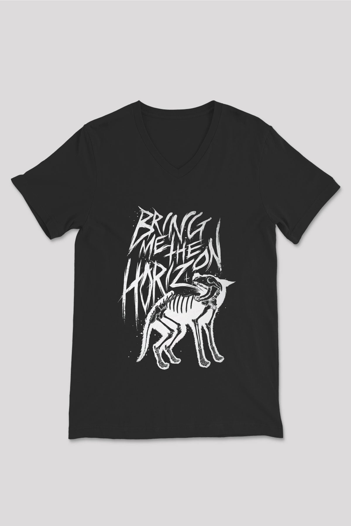 Bring Me the Horizon Siyah Unisex V Yaka Tişört T-Shirt