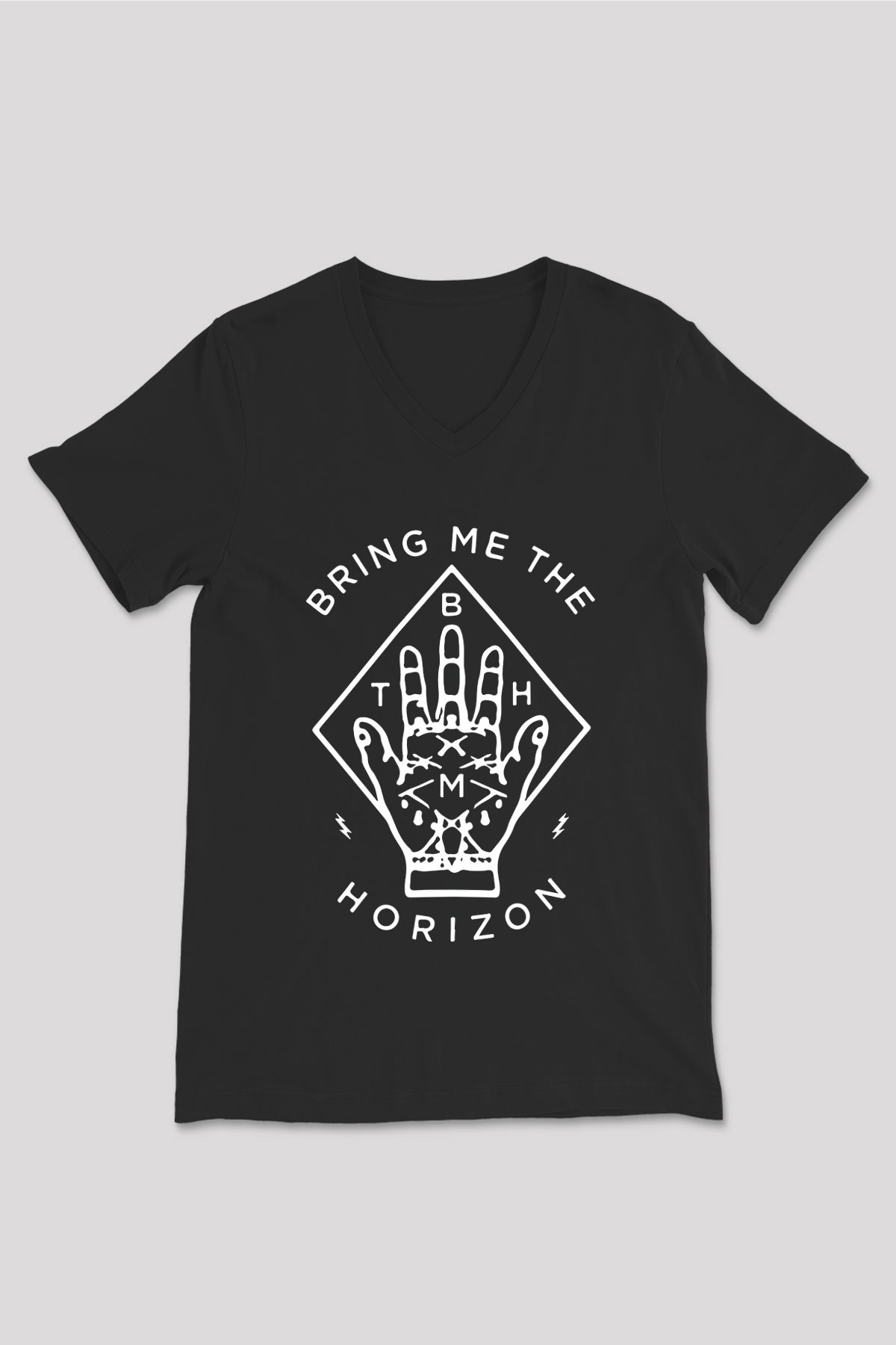 Bring Me the Horizon Siyah Unisex V Yaka Tişört T-Shirt
